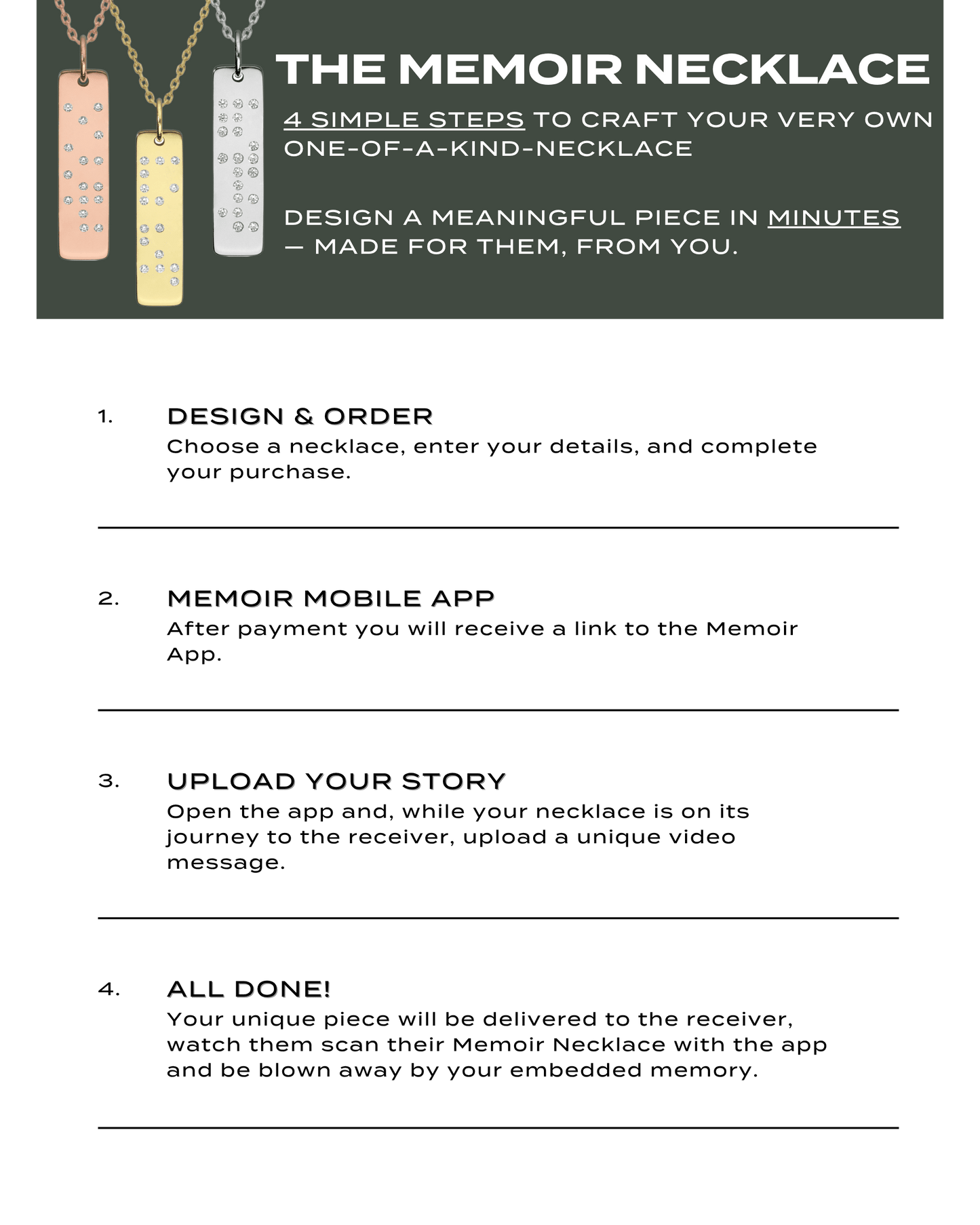 The Memoir Necklace - 18K Rose Vermeil Necklaces magal-dev 
