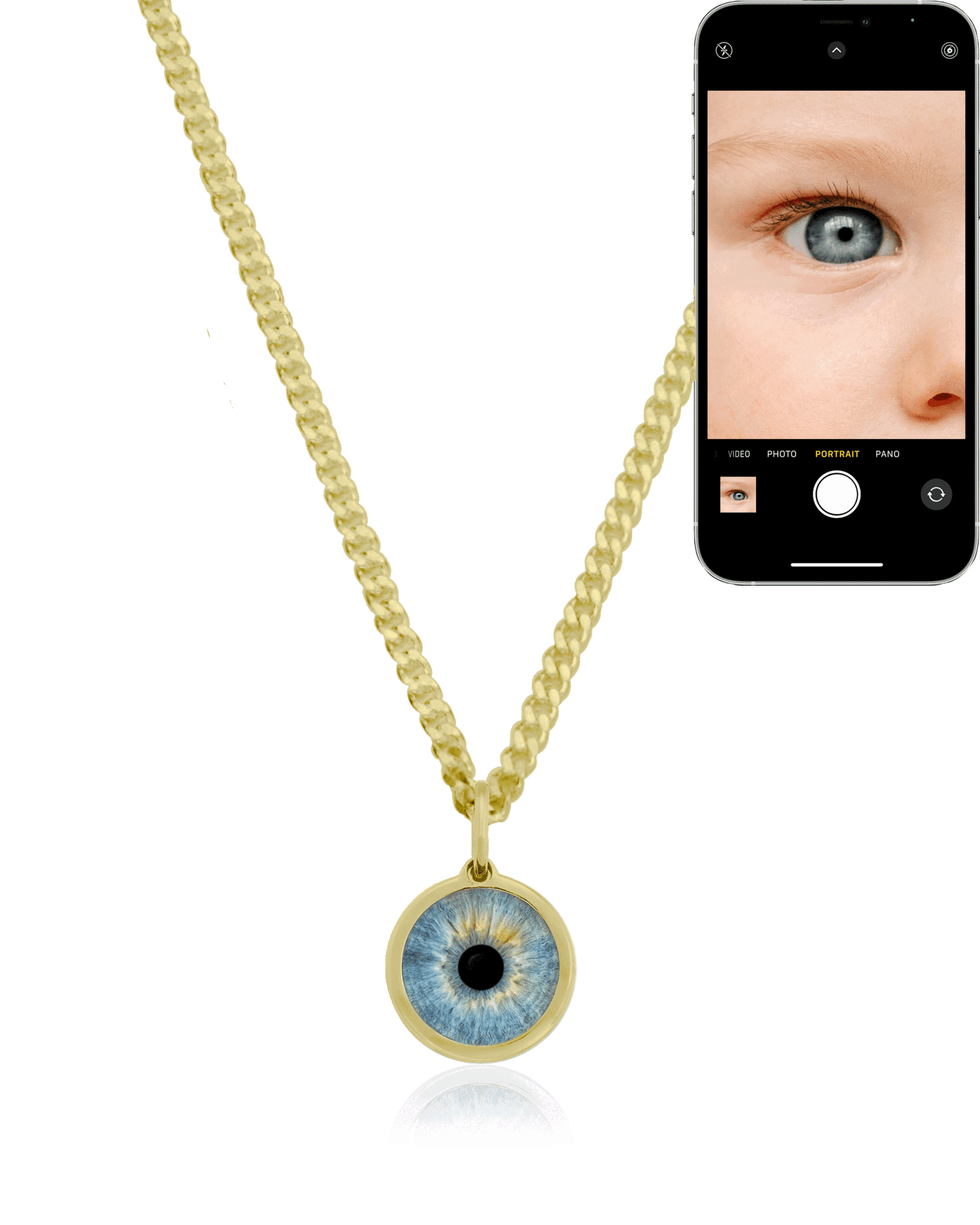 COLLIER MAGAL MY IRIS™ HOMME - Or Jaune Plaqué 18 carats Necklaces magal-dev 1 Iris 51cm 