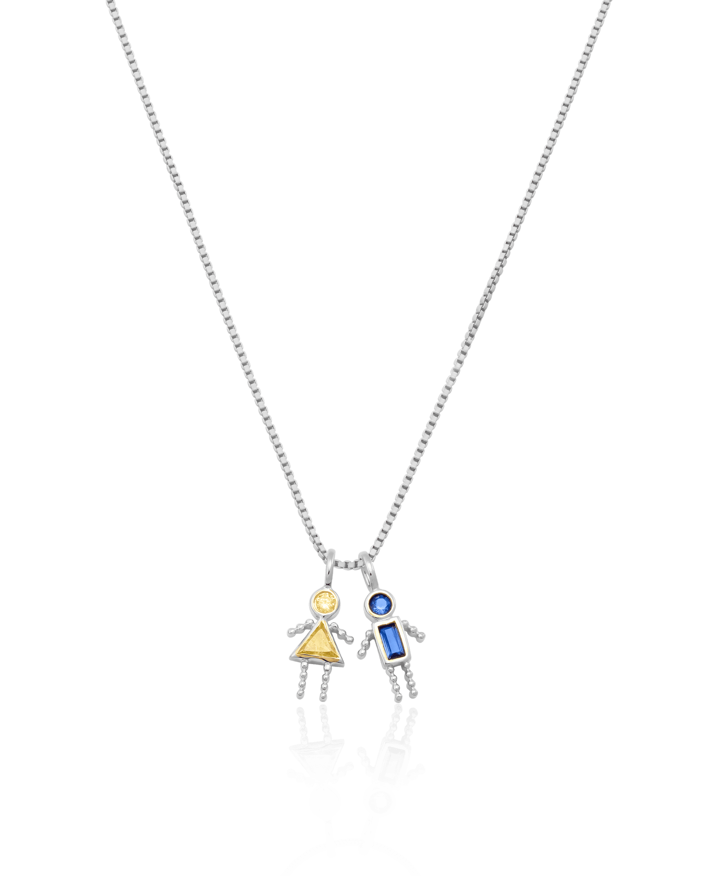 Collier Mini Me Pierres Précieuses - Argent 925 Necklaces magal-dev 1 40cm 