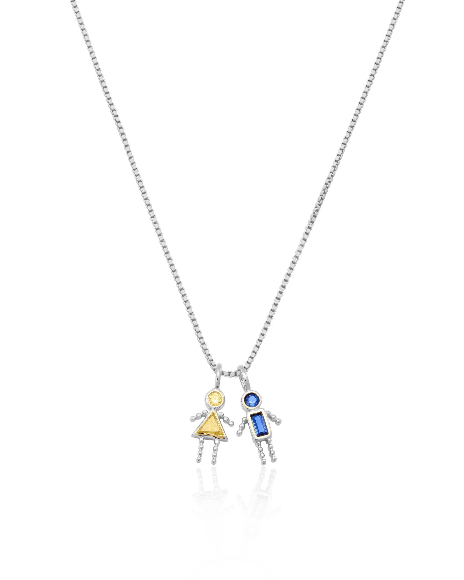 Collier Mini Me Pierres Précieuses - Argent 925 Necklaces magal-dev 1 40cm 