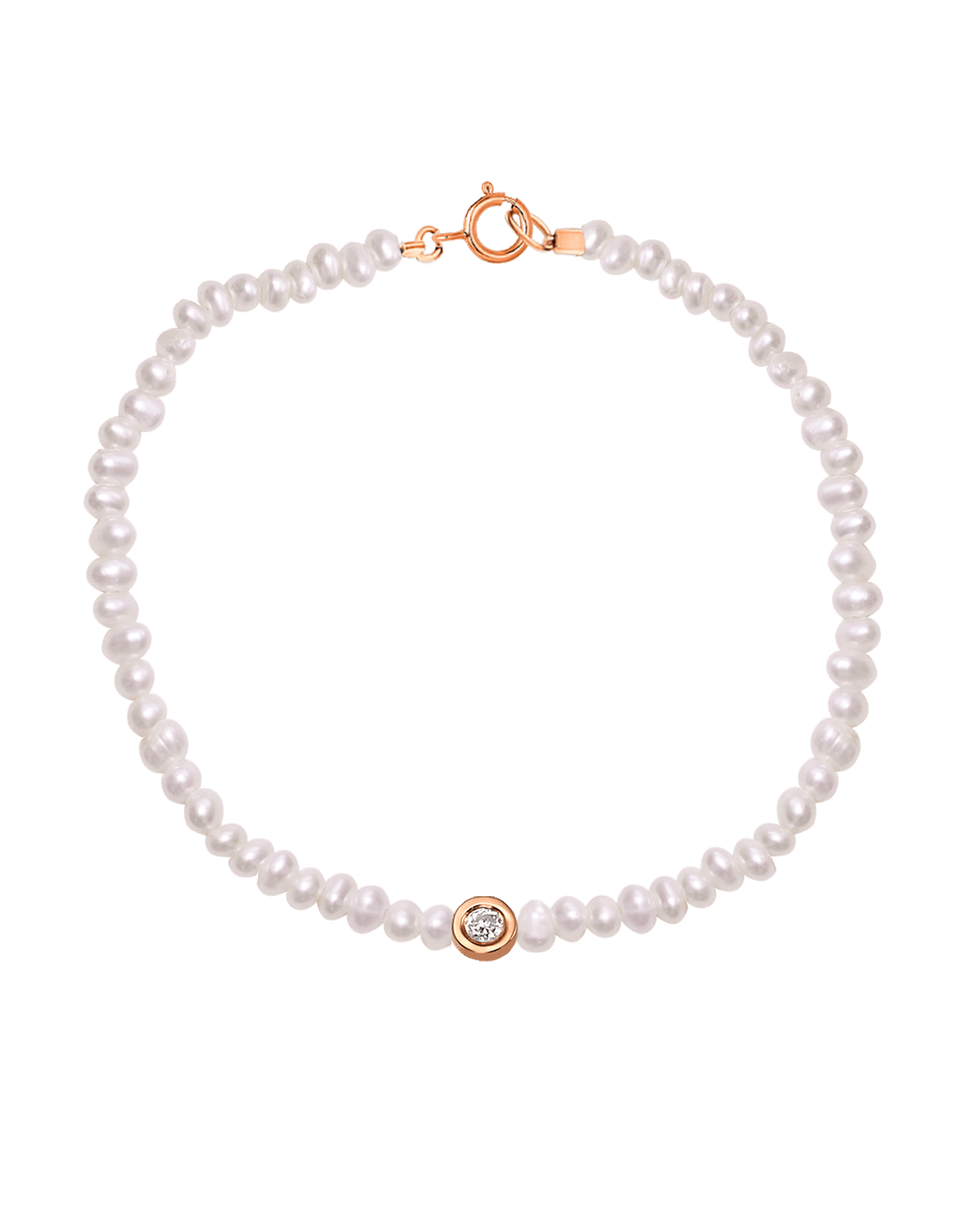 Pearl & Diamond Bracelet - 14K White Gold Bracelets magal-dev 