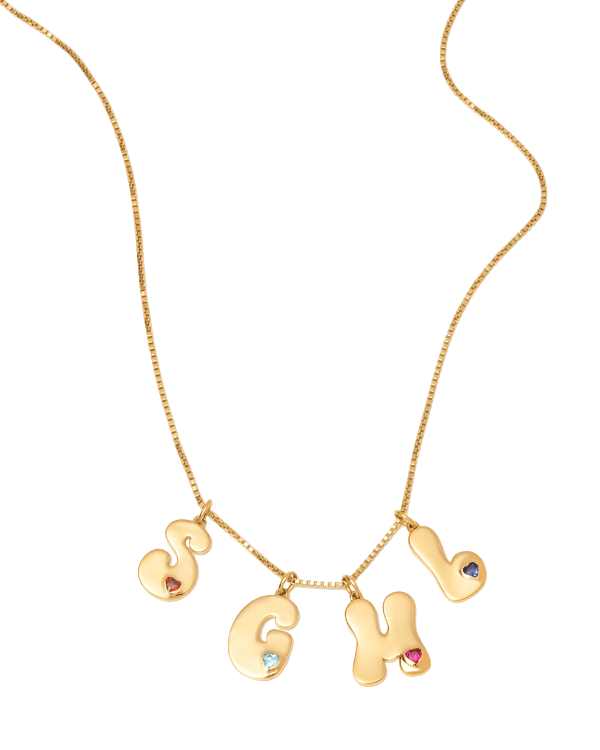Retro Initial Necklace - 18K Gold Vermeil Necklaces magal-dev 1 Initial 16” 
