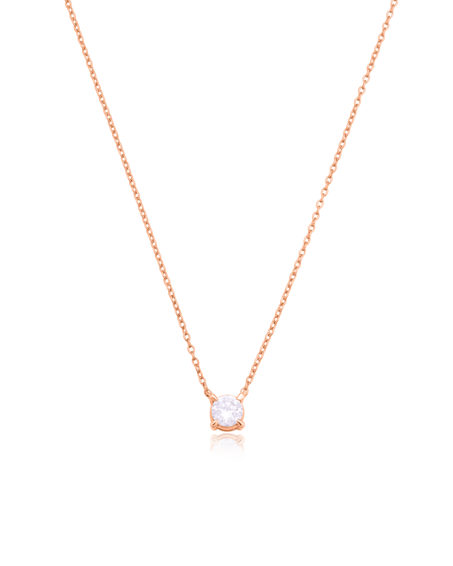 Collier Diamant Rond Solitaire - Argent 925 Necklaces magal-dev 