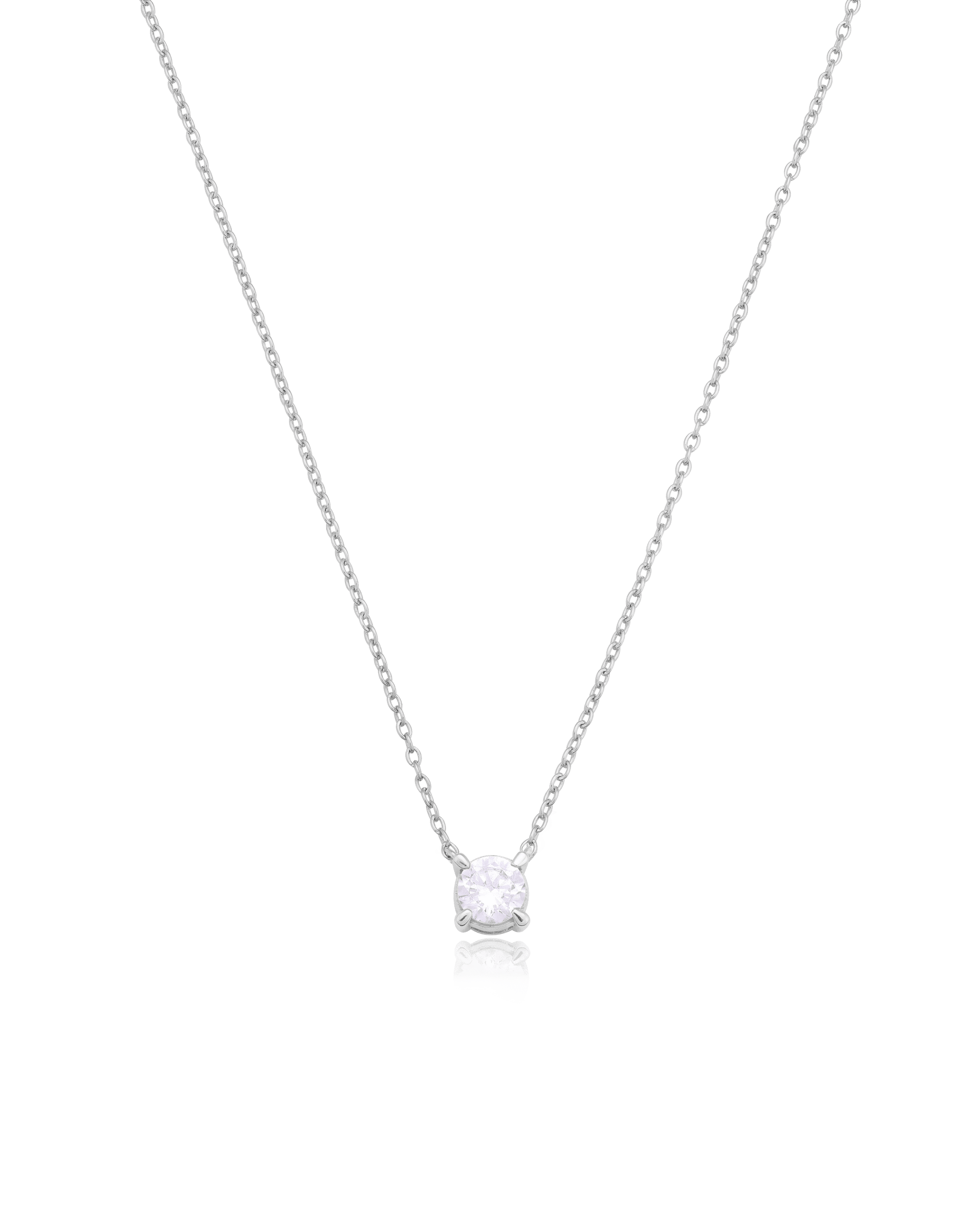 Diamond Solitaire Necklace - 14K Yellow Gold Necklaces magal-dev 