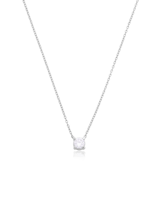 Diamond Solitaire Necklace - 14K White Gold Necklaces magal-dev 0.25 CT 16” 