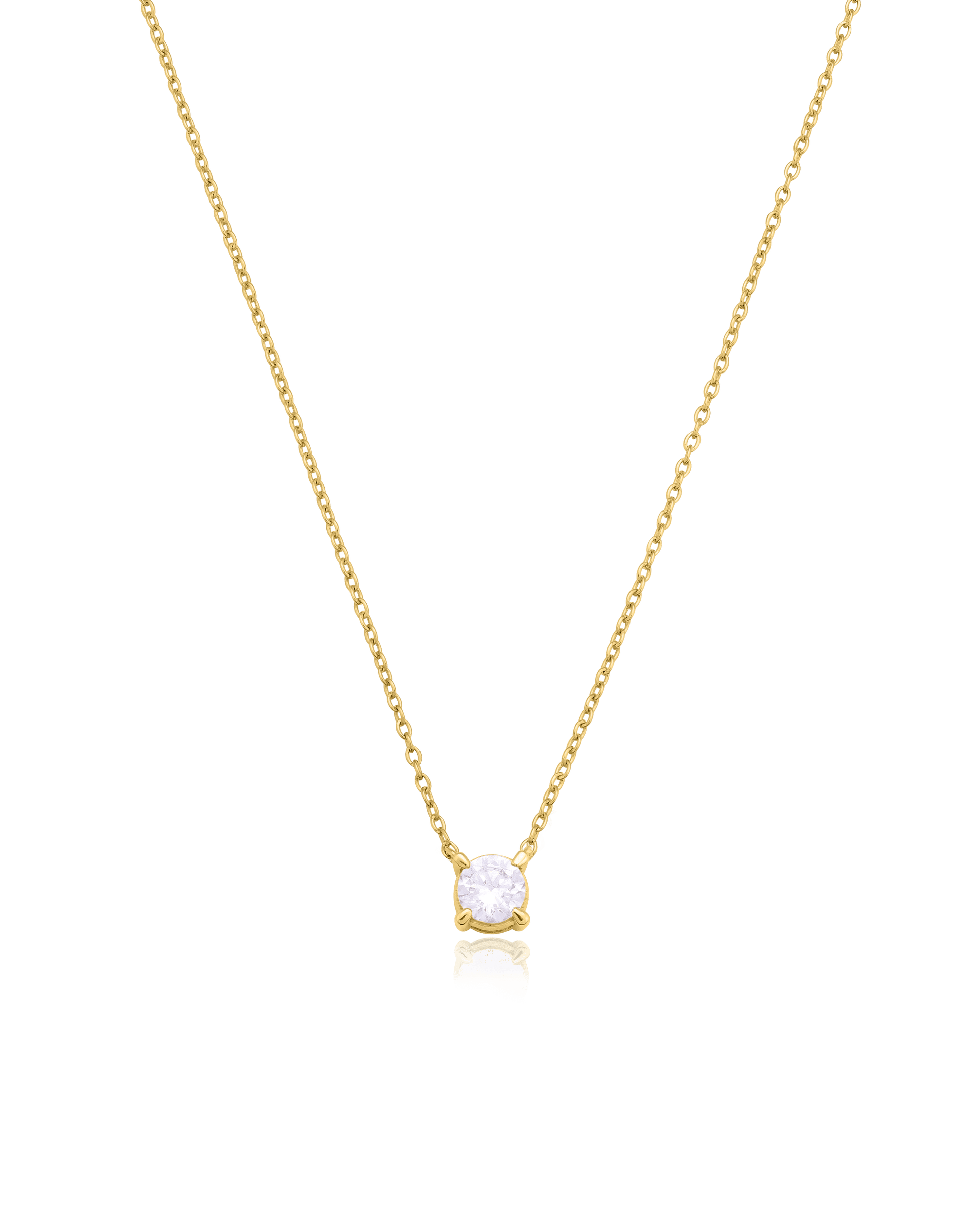 Collier Diamant Rond Solitaire - Or Rose Plaqué 18 carats Necklaces magal-dev 