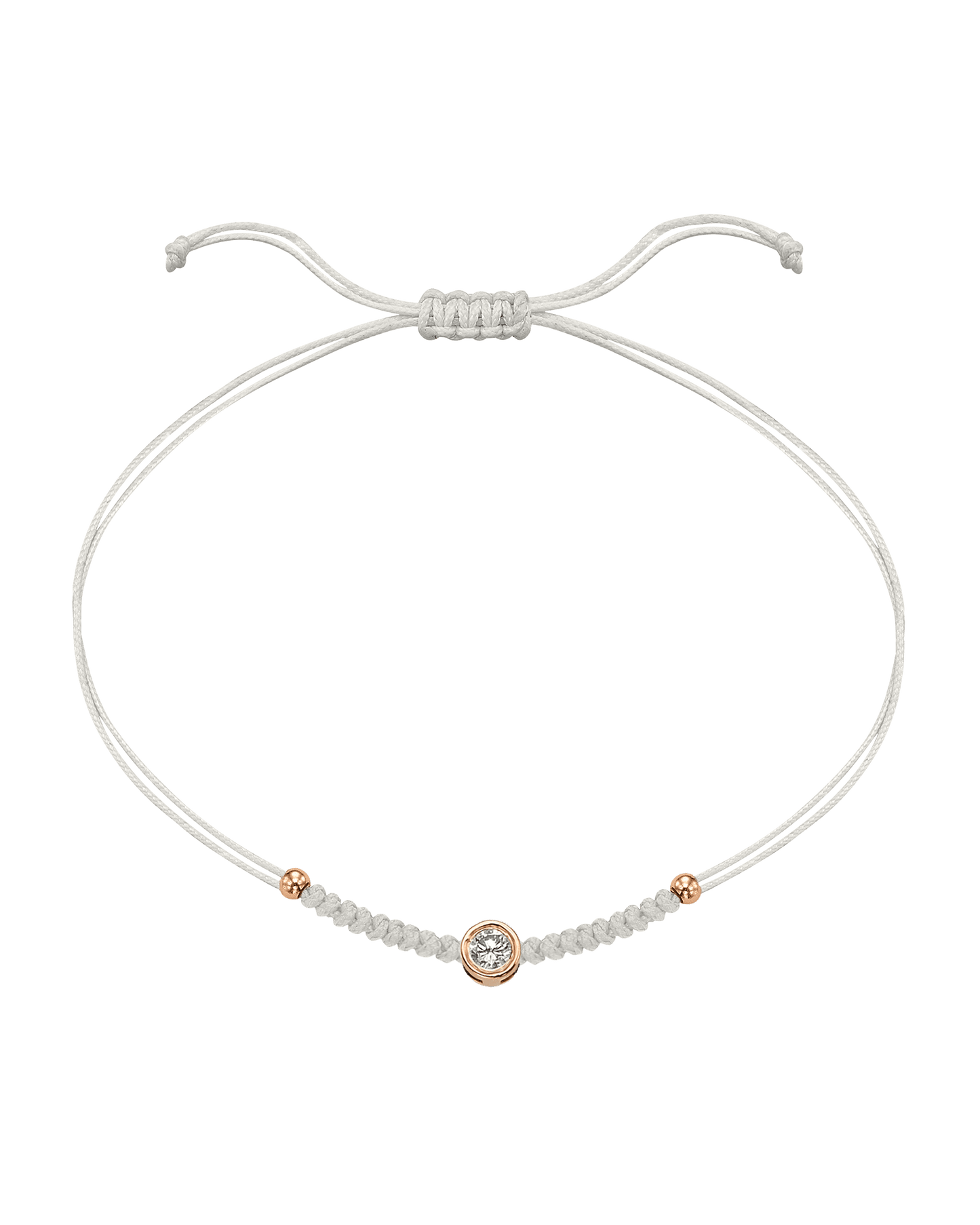 Le String of Love Boules D'or - Or Rose 14 carats Bracelet 14K Solid Gold Perle Large: 0.10 carats 