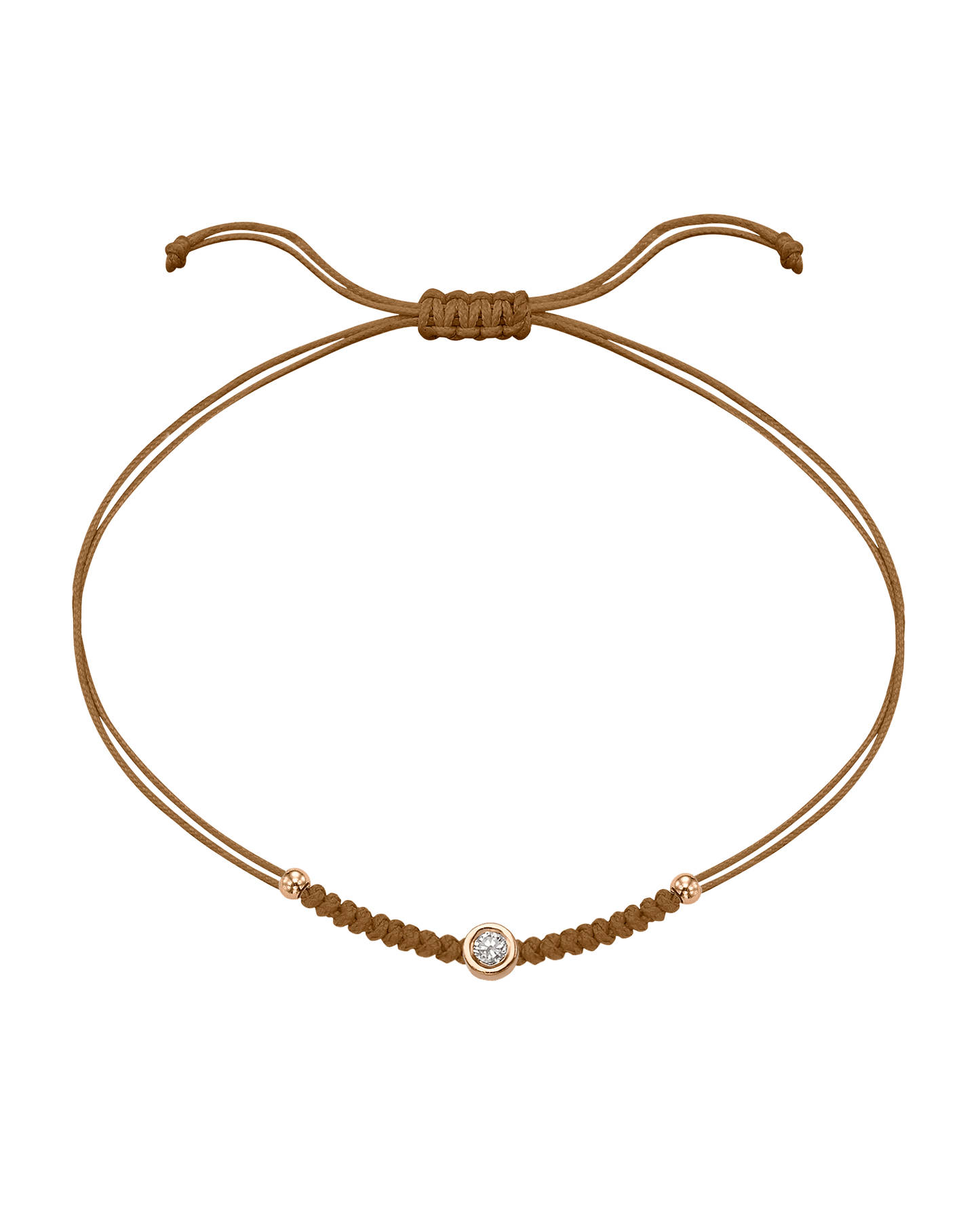 Le String of Love Boules D'or - Or Rose 14 carats Bracelet 14K Solid Gold Camel Medium: 0.05 carats 