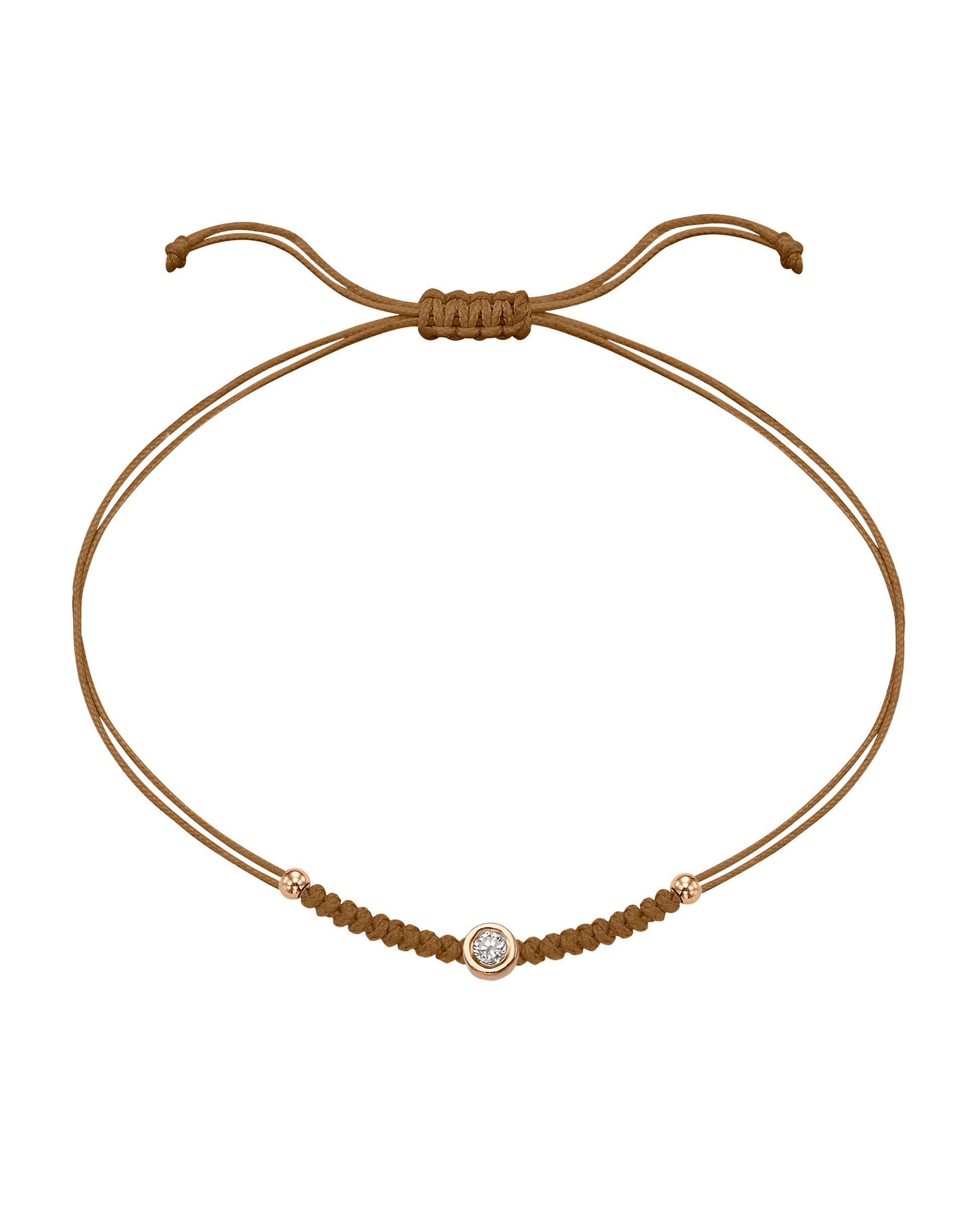 Le String of Love Boules D'or - Or Rose 14 carats Bracelet 14K Solid Gold Camel Medium: 0.05 carats 