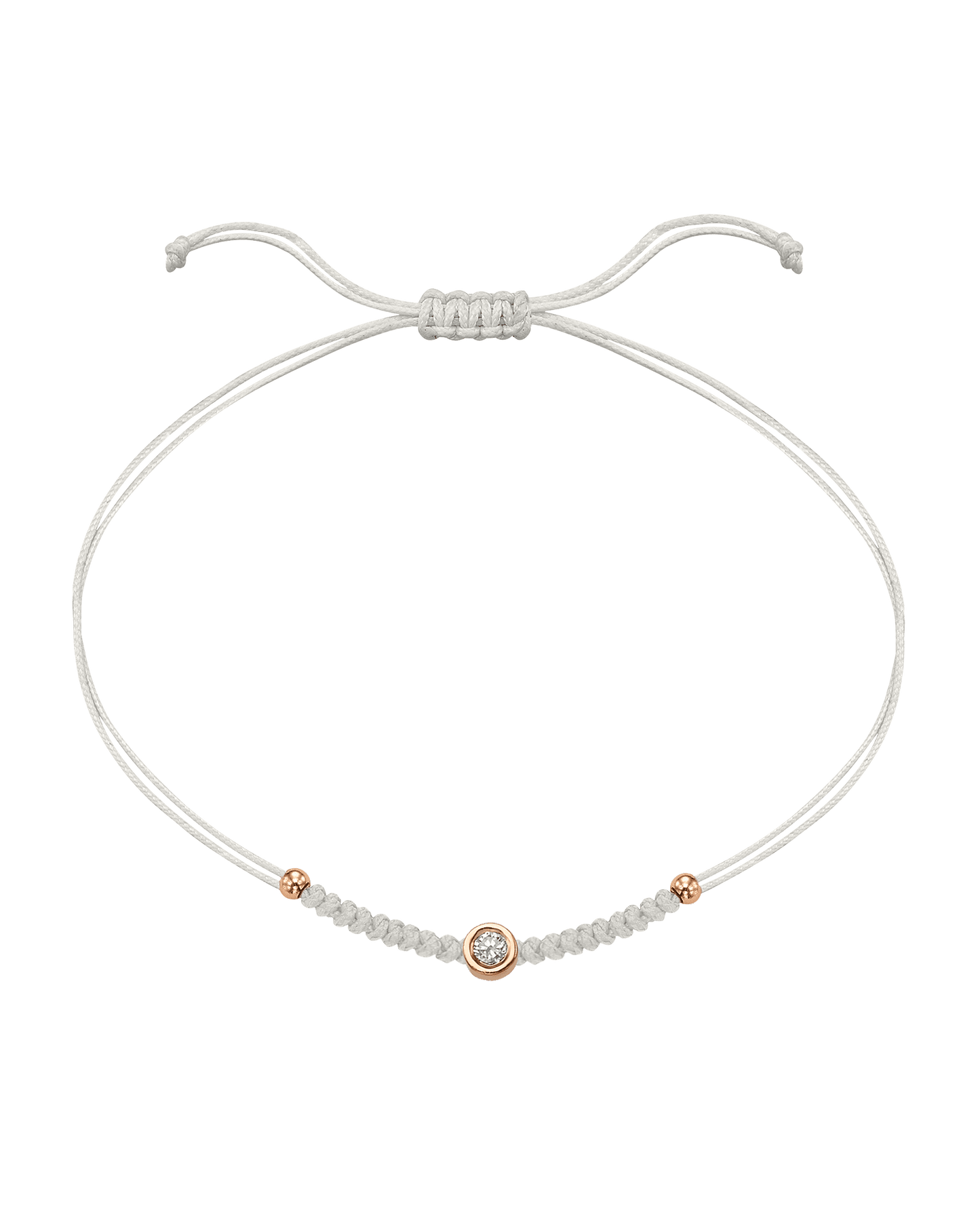 Le String of Love Boules D'or - Or Rose 14 carats Bracelet 14K Solid Gold Perle Medium: 0.05 carats 