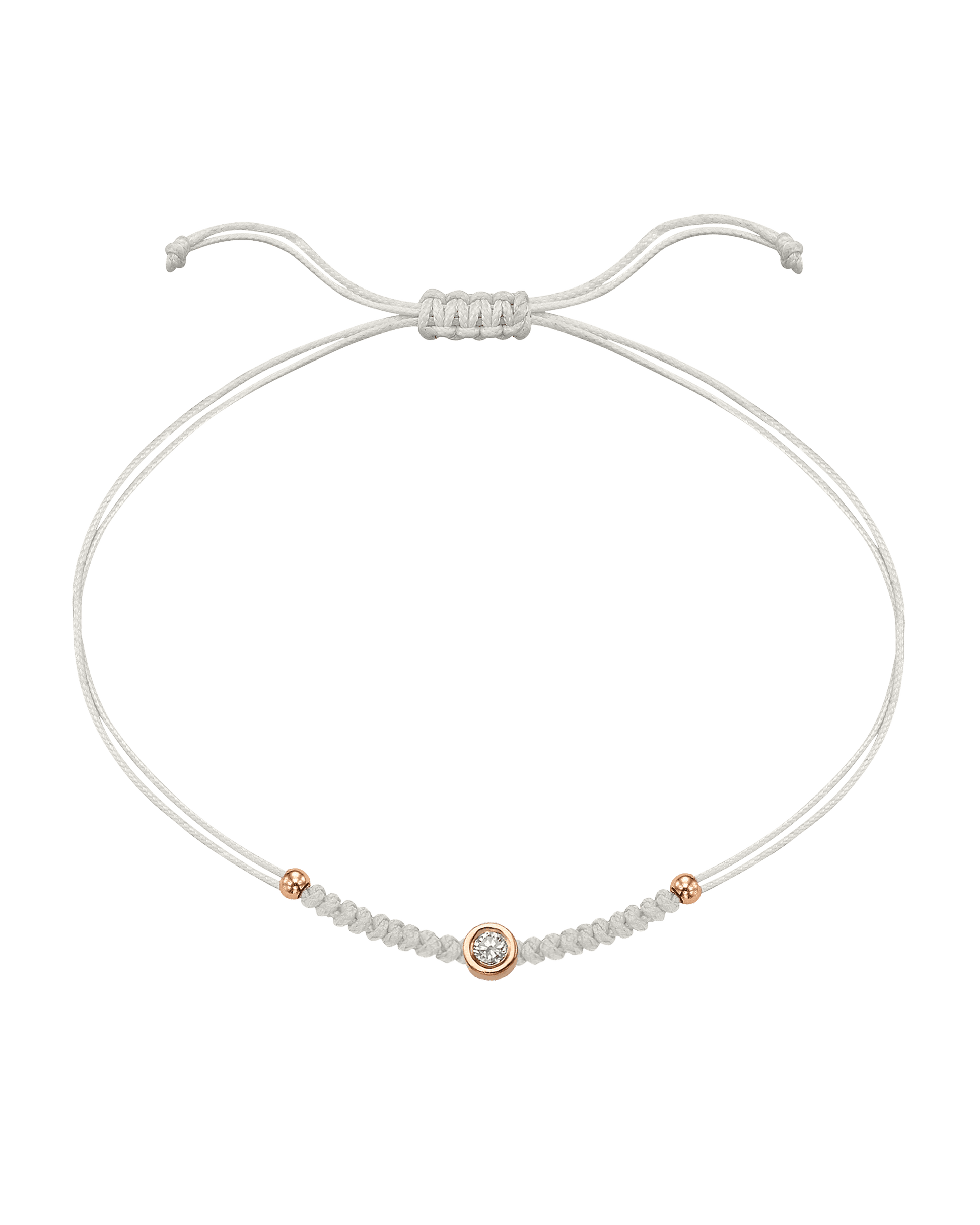 Le String of Love Boules D'or - Or Rose 14 carats Bracelet 14K Solid Gold Perle Medium: 0.05 carats 