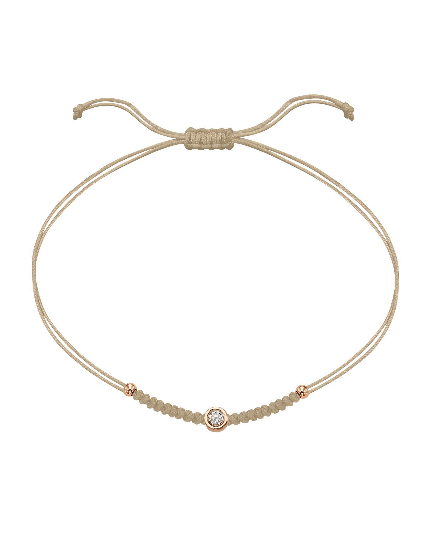 Le String of Love Boules D'or - Or Rose 14 carats Bracelet 14K Solid Gold Beige Medium: 0.05 carats 