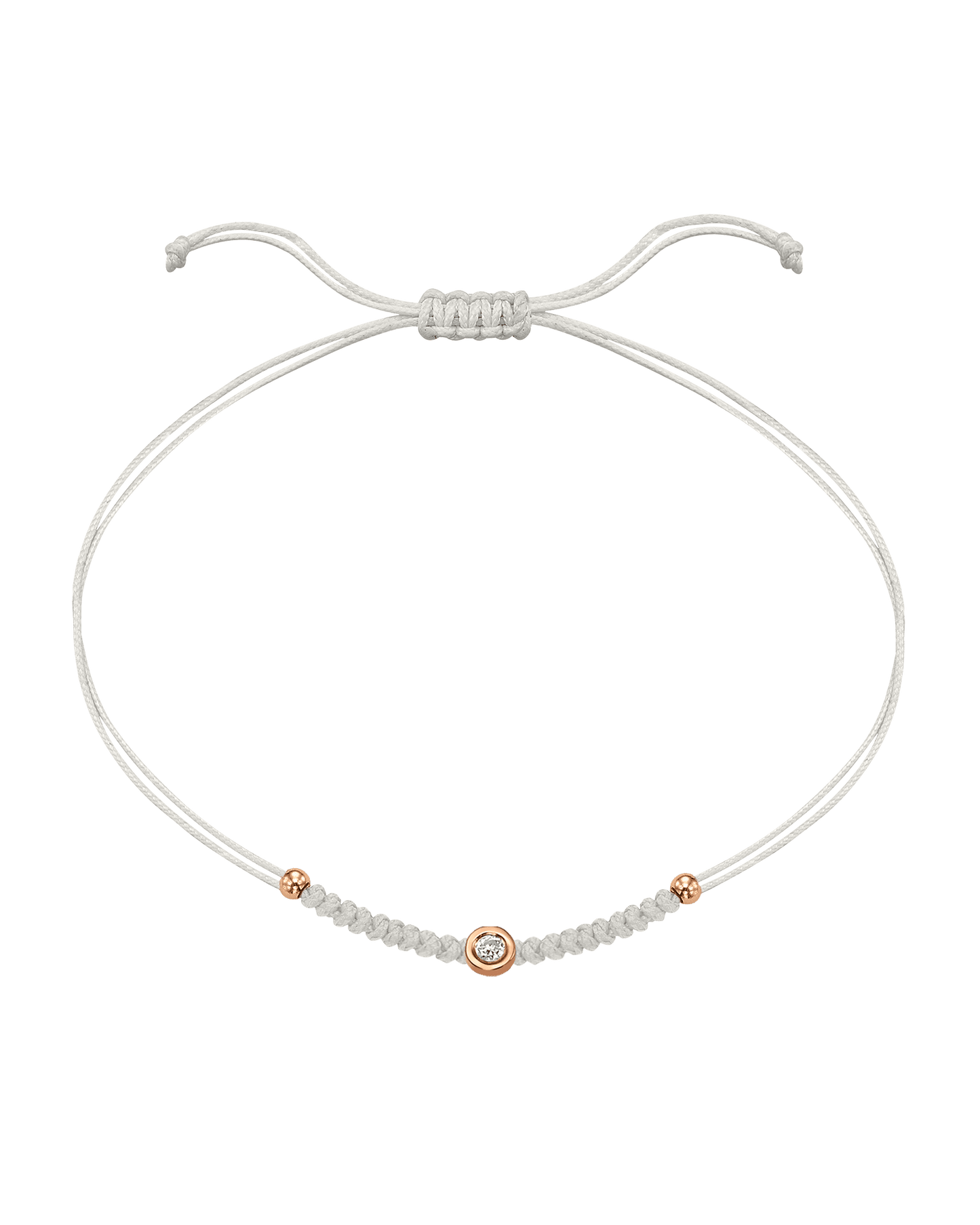 Le String of Love Boules D'or - Or Rose 14 carats Bracelet 14K Solid Gold Perle Small: 0.03 carats 