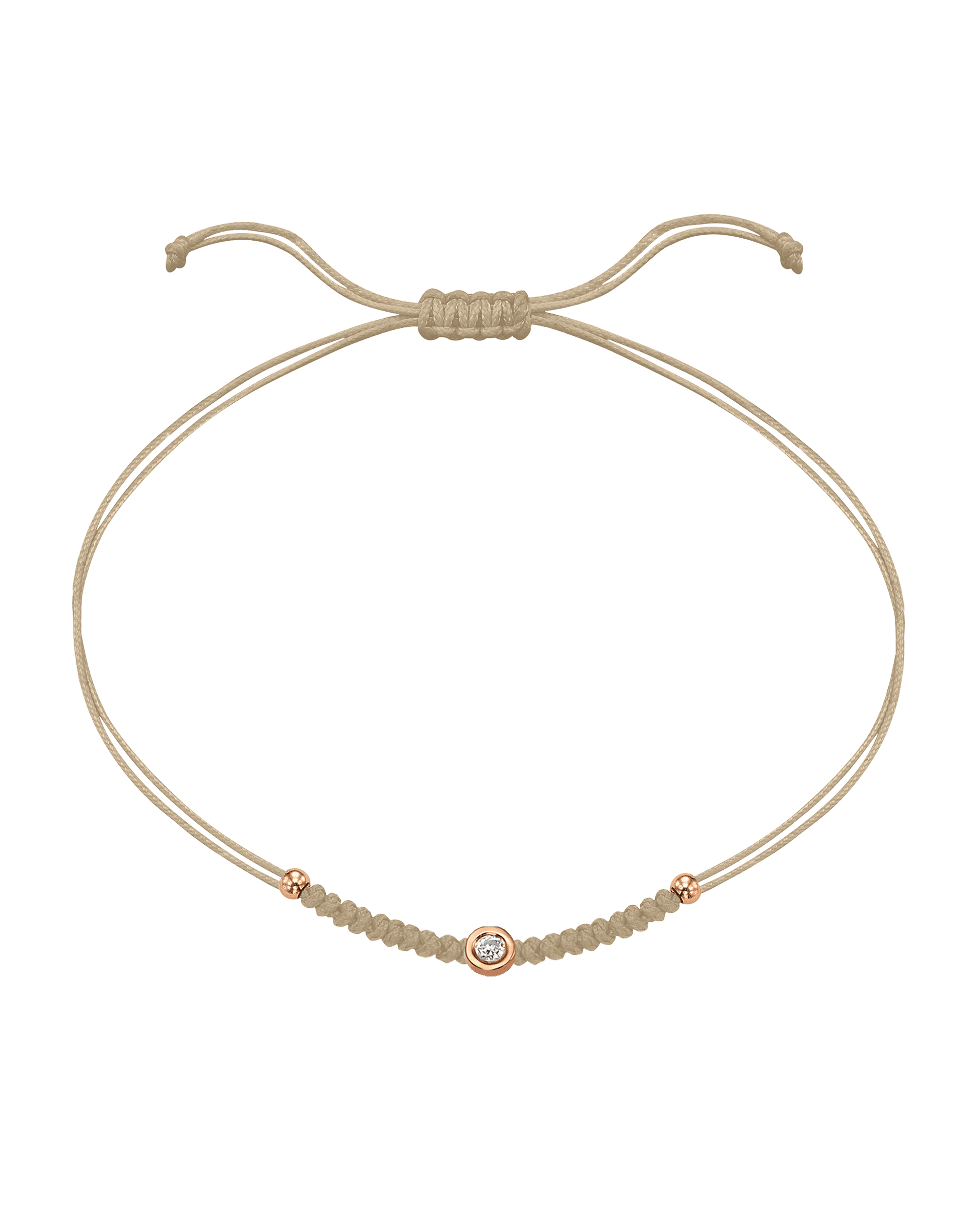 Le String of Love Boules D'or - Or Rose 14 carats Bracelet 14K Solid Gold Beige Small: 0.03 carats 