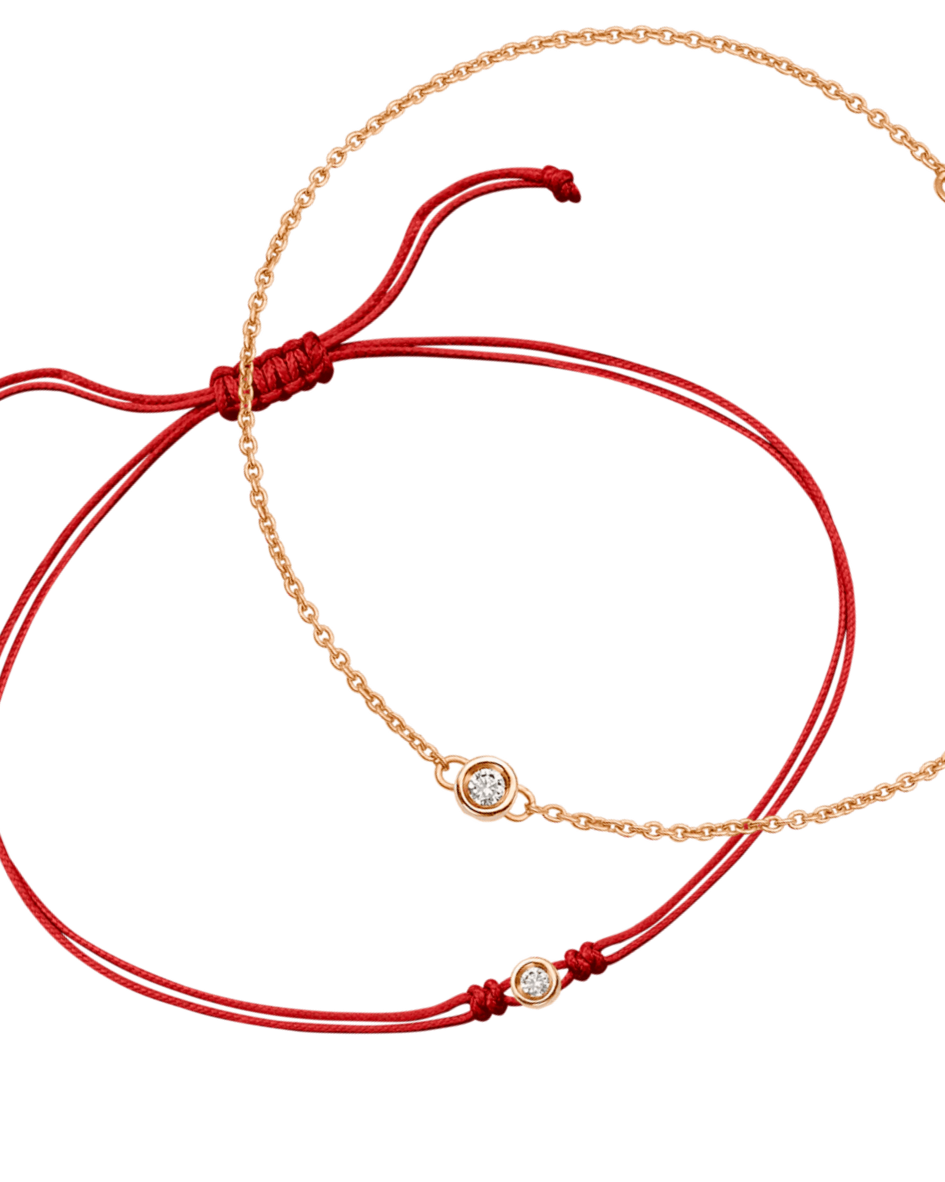 Set of Classic String of Love & Chain of Love - 14K White Gold Bracelets magal-dev 