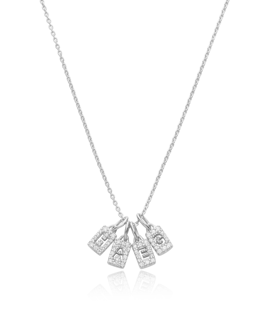 Collier Initiale Poussière d'Étoiles - Argent 925 Necklaces magal-dev 1 Plaque 40cm 