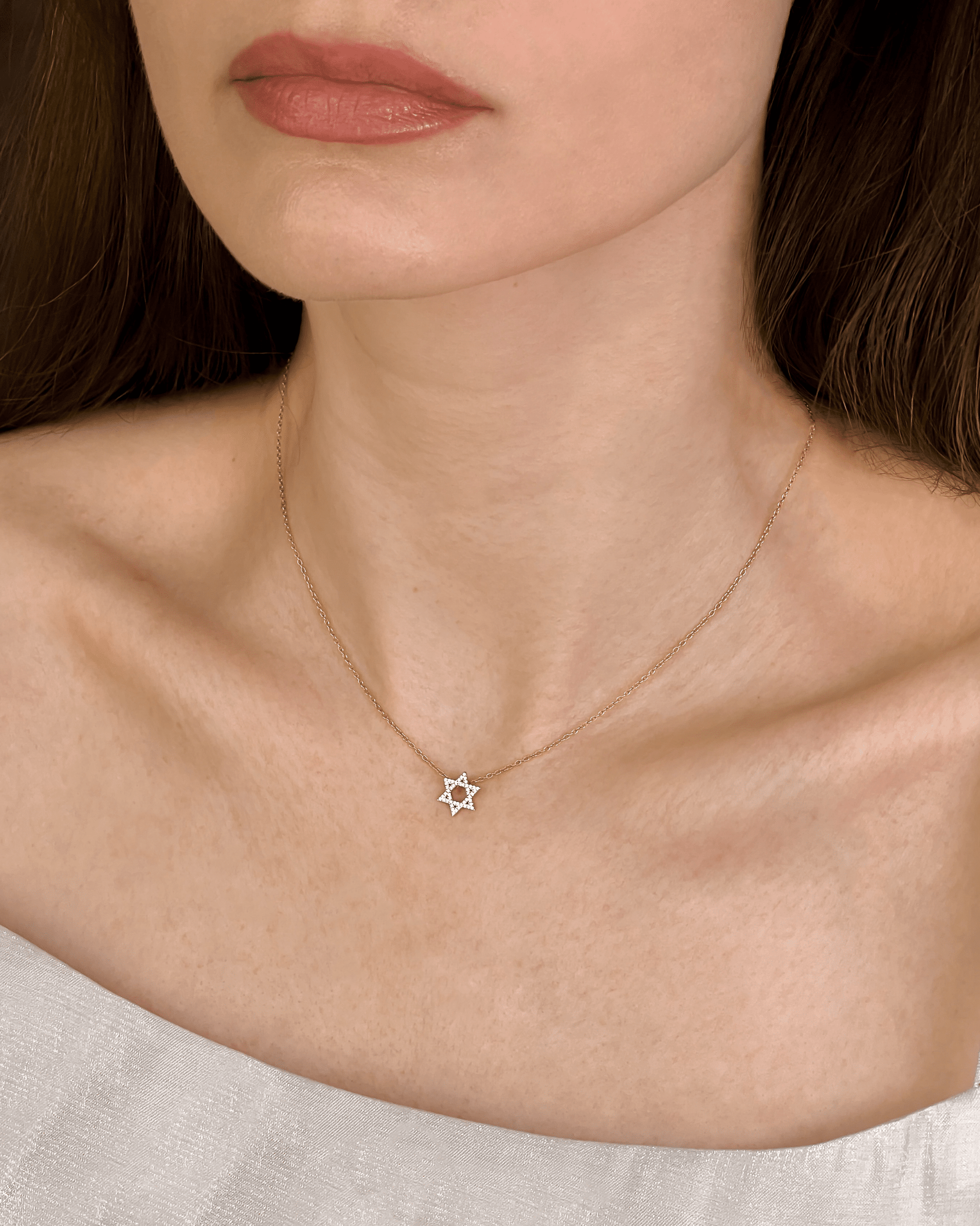 Star of David Necklace - 18K Rose Vermeil Necklaces magal-dev 