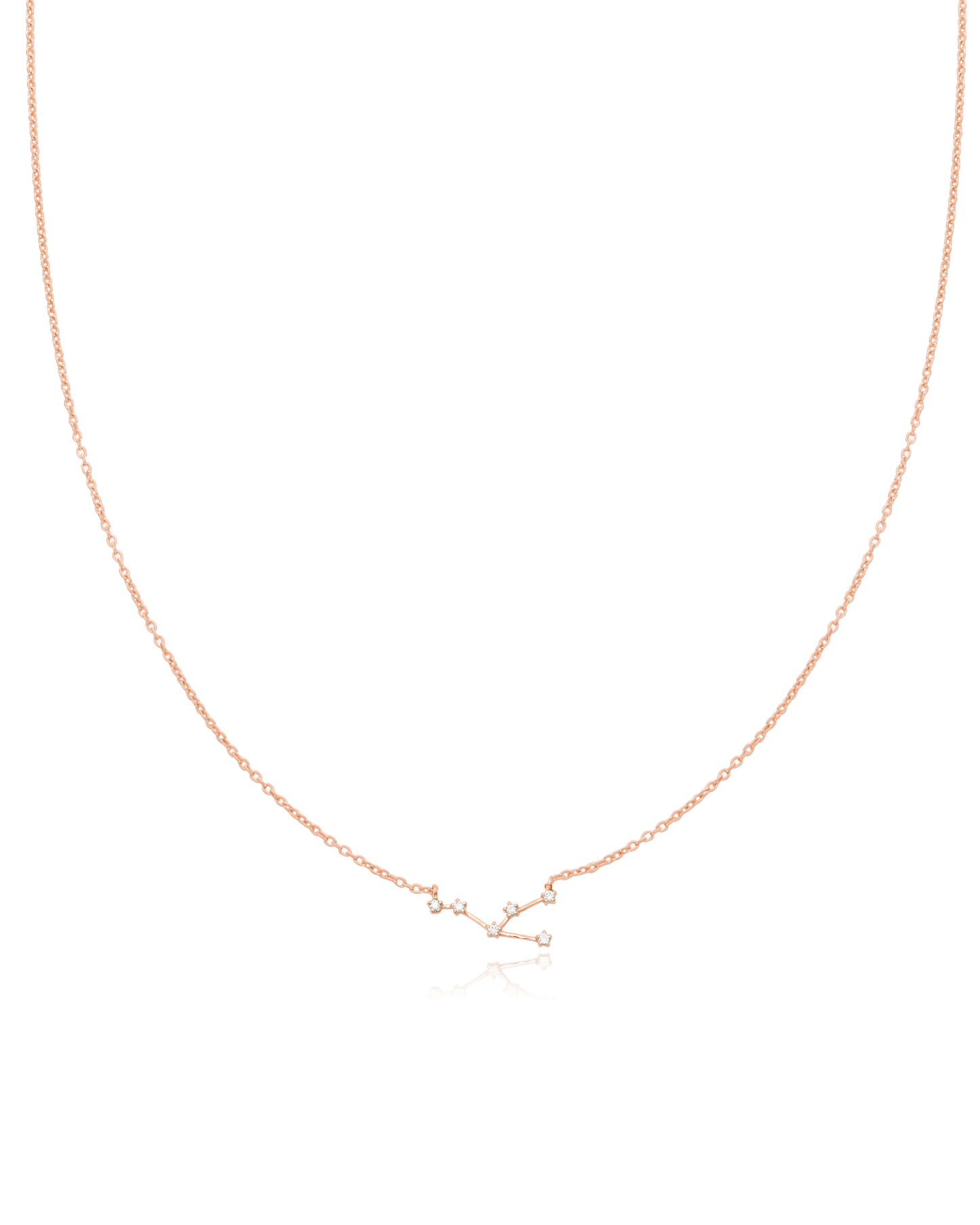 Taurus Constellation Necklace - 18K Rose Vermeil Necklaces magal-dev 16" 