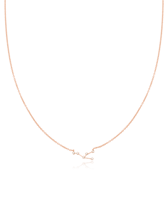 Taurus Constellation Necklace - 18K Rose Vermeil Necklaces magal-dev 16" 