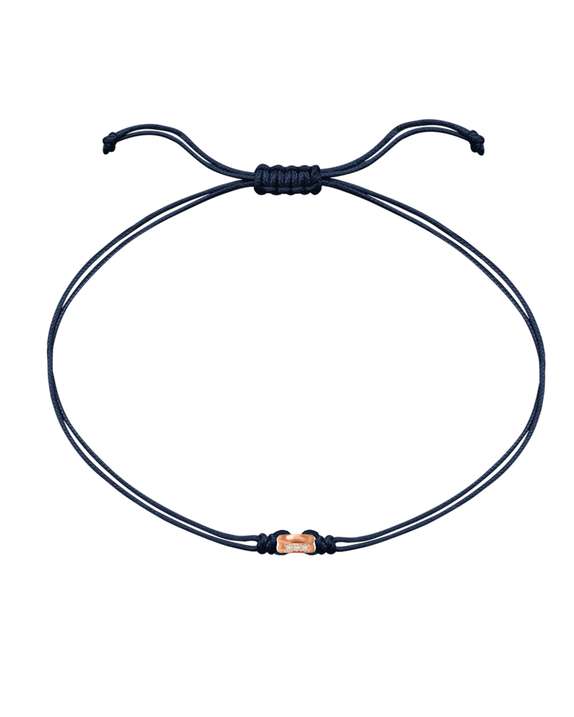The Diamond Rings of Love - 18K Rose Gold Vermeil Bracelets magal-dev Navy Blue 