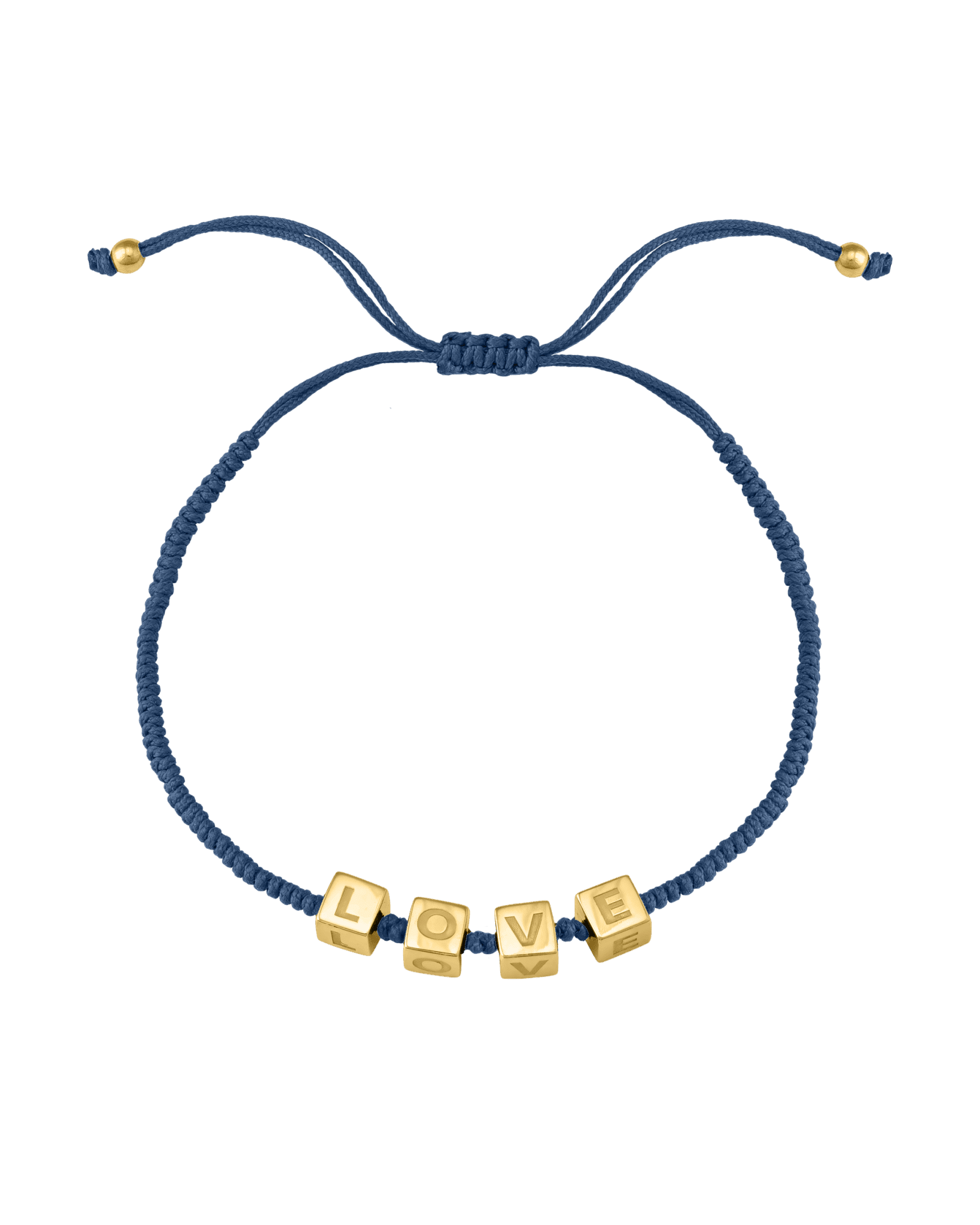 Bracelet Mes Cubes d'Enfance - Or Jaune Plaqué 18 carats Bracelets magal-dev Bleu Indigo 1 