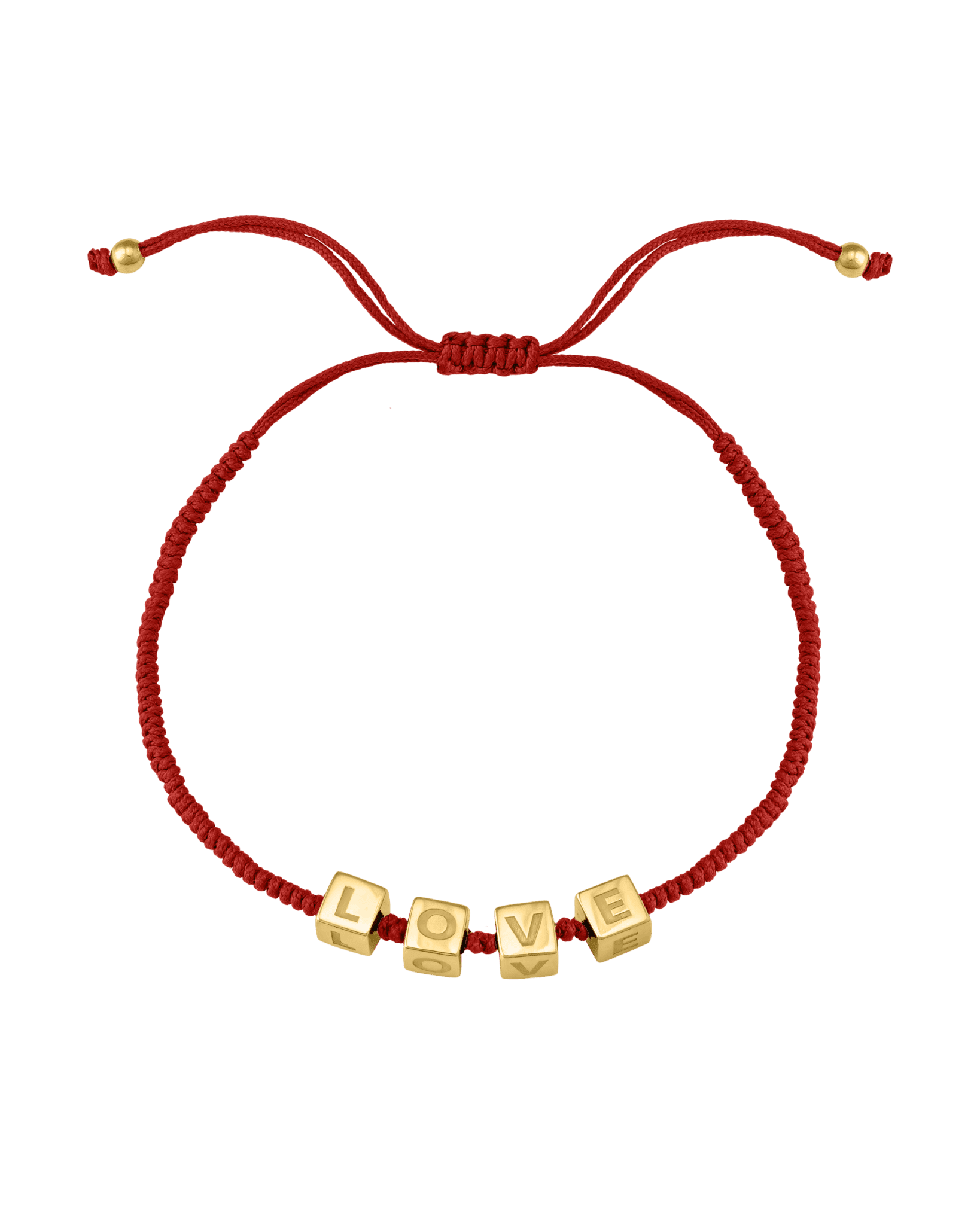 Bracelet Mes Cubes d'Enfance - Or Jaune Plaqué 18 carats Bracelets magal-dev Rouge 1 