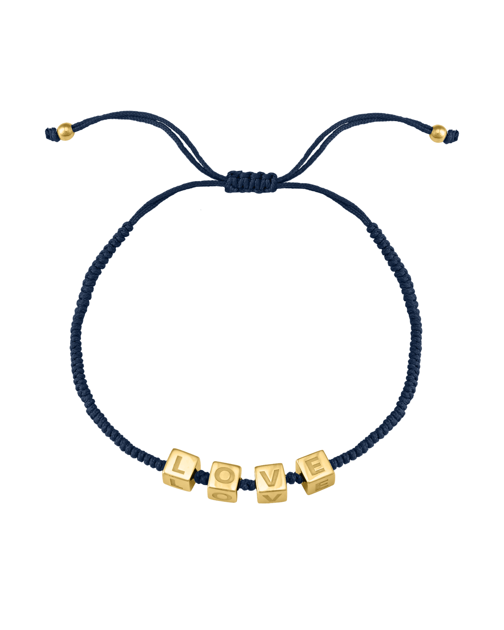 Bracelet Mes Cubes d'Enfance - Or Jaune Plaqué 18 carats Bracelets magal-dev Bleu Marine 1 