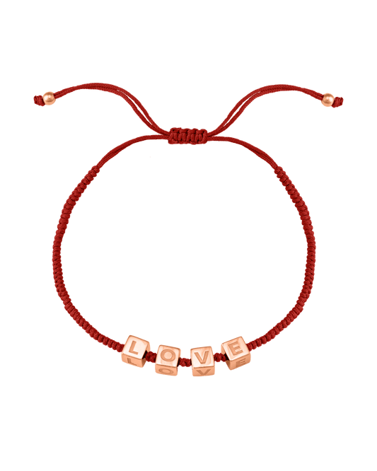 Bracelet Mes Cubes d'Enfance - Or Rose Plaqué 18 carats Bracelets magal-dev Rouge 1 