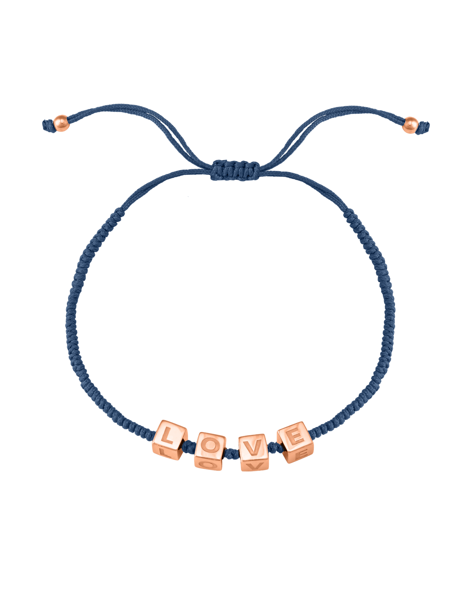 Bracelet Mes Cubes d'Enfance - Or Rose Plaqué 18 carats Bracelets magal-dev Bleu Indigo 1 