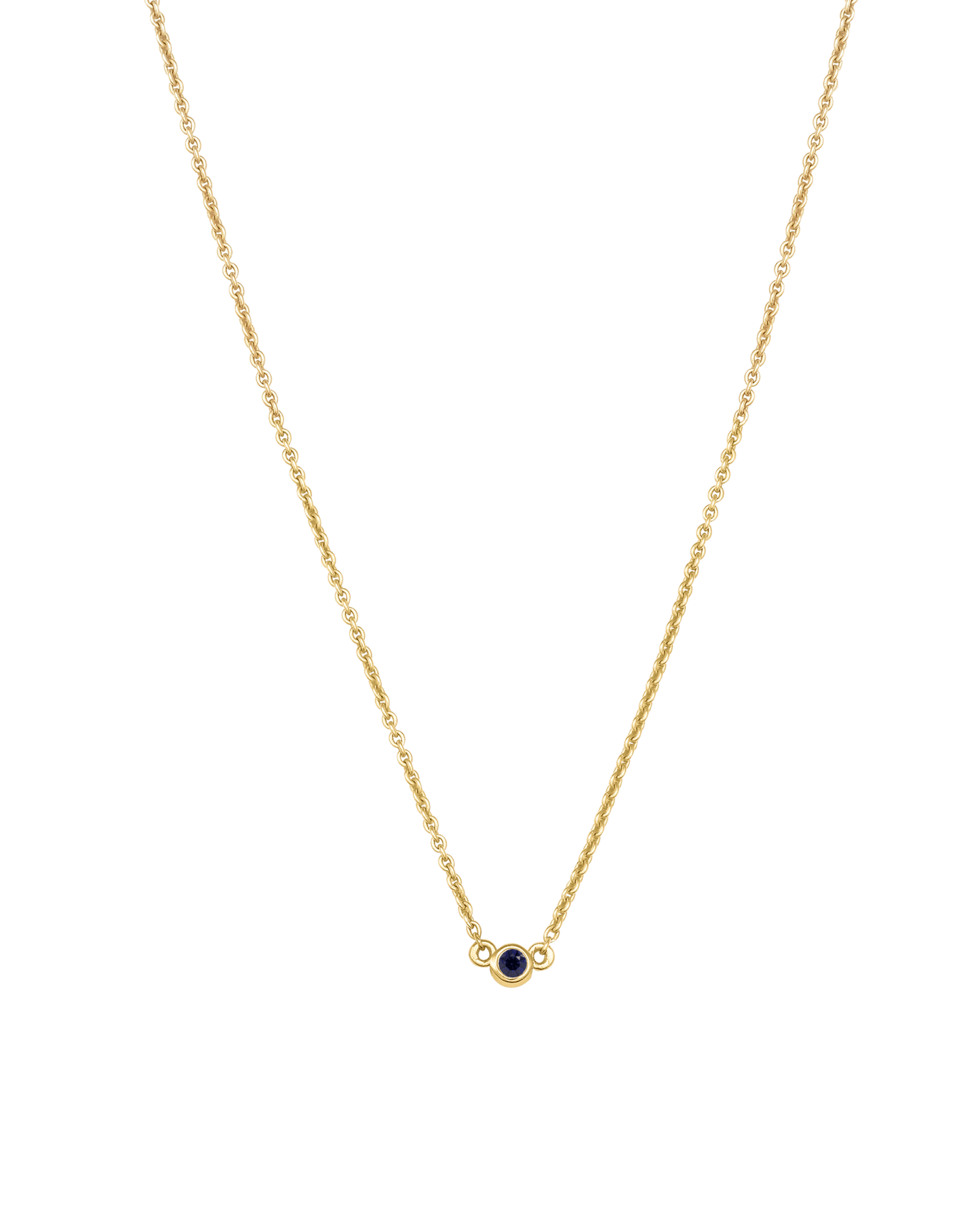 Collier Pierres de Naissance - Or Jaune 14 carats Necklaces Gold Vermeil 1 Pierres Précieuses 40cm 