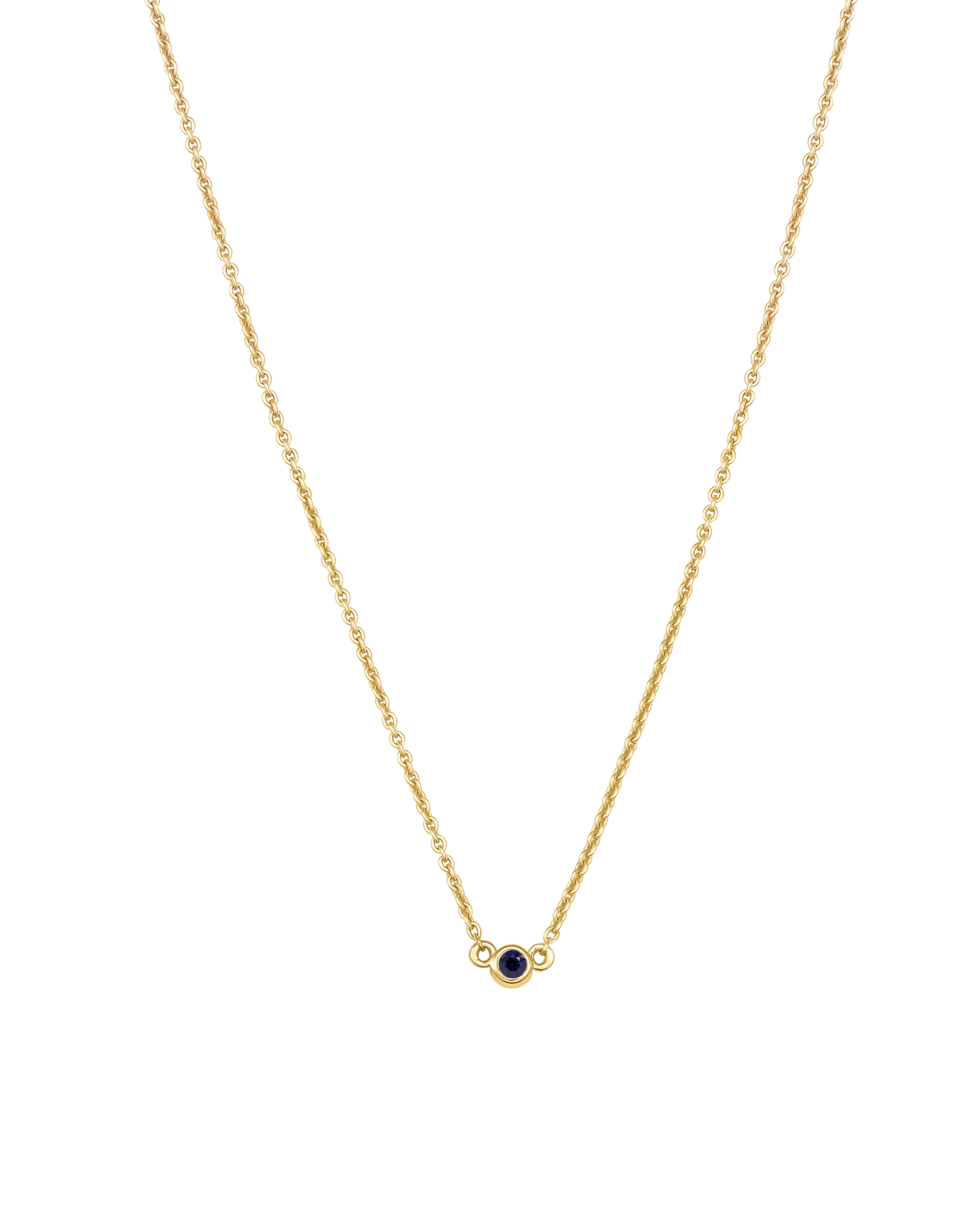 Collier Pierres de Naissance - Or Jaune 14 carats Necklaces Gold Vermeil 1 Pierres Précieuses 40cm 