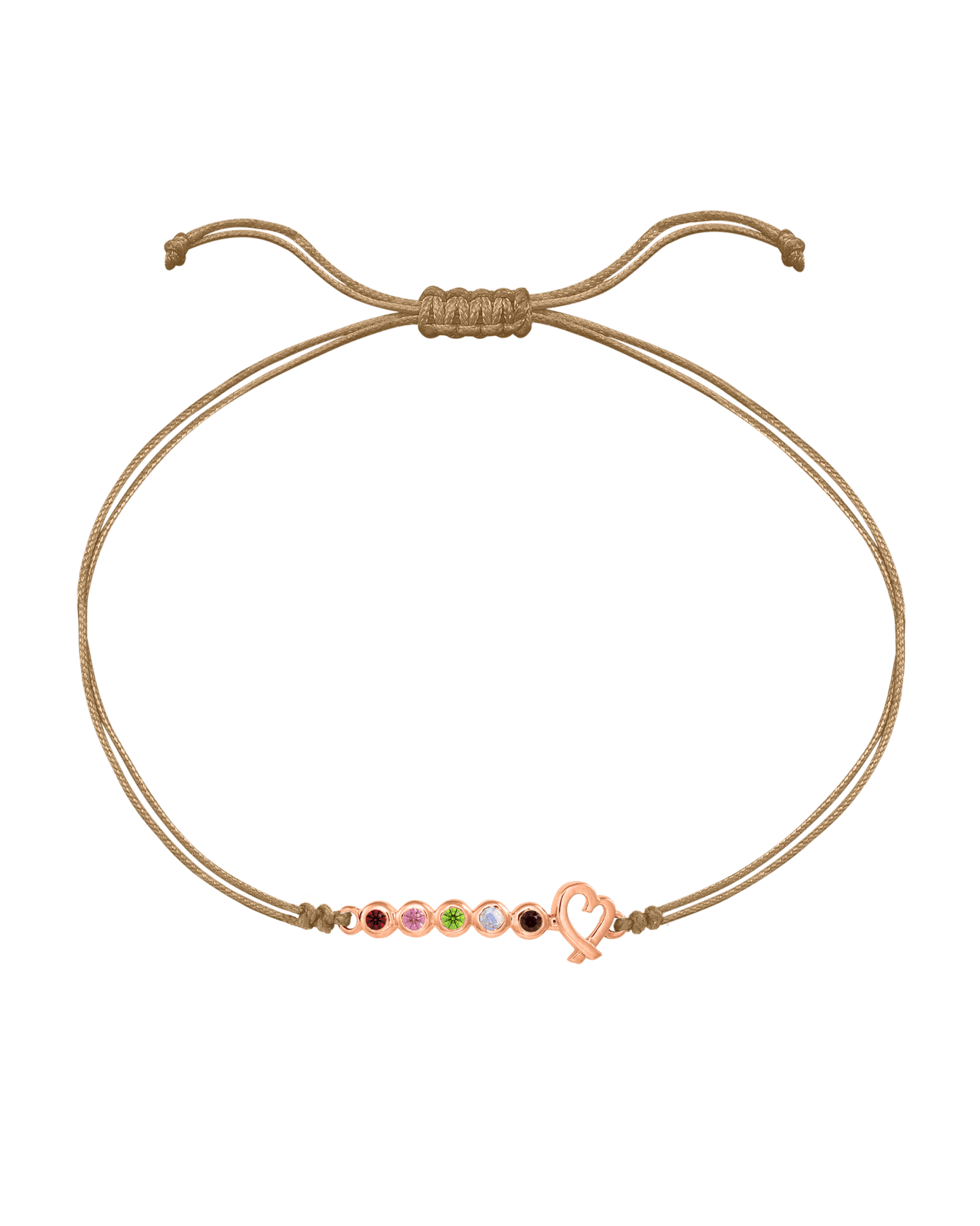 Bracelet Pierres Précieuses Mon Amour - Or Rose 14 carats Bracelets 14K Solid Gold Camel 2 