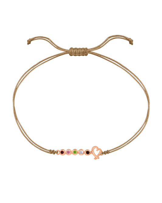 Bracelet Pierres Précieuses Mon Amour - Or Rose 14 carats Bracelets 14K Solid Gold Camel 2 