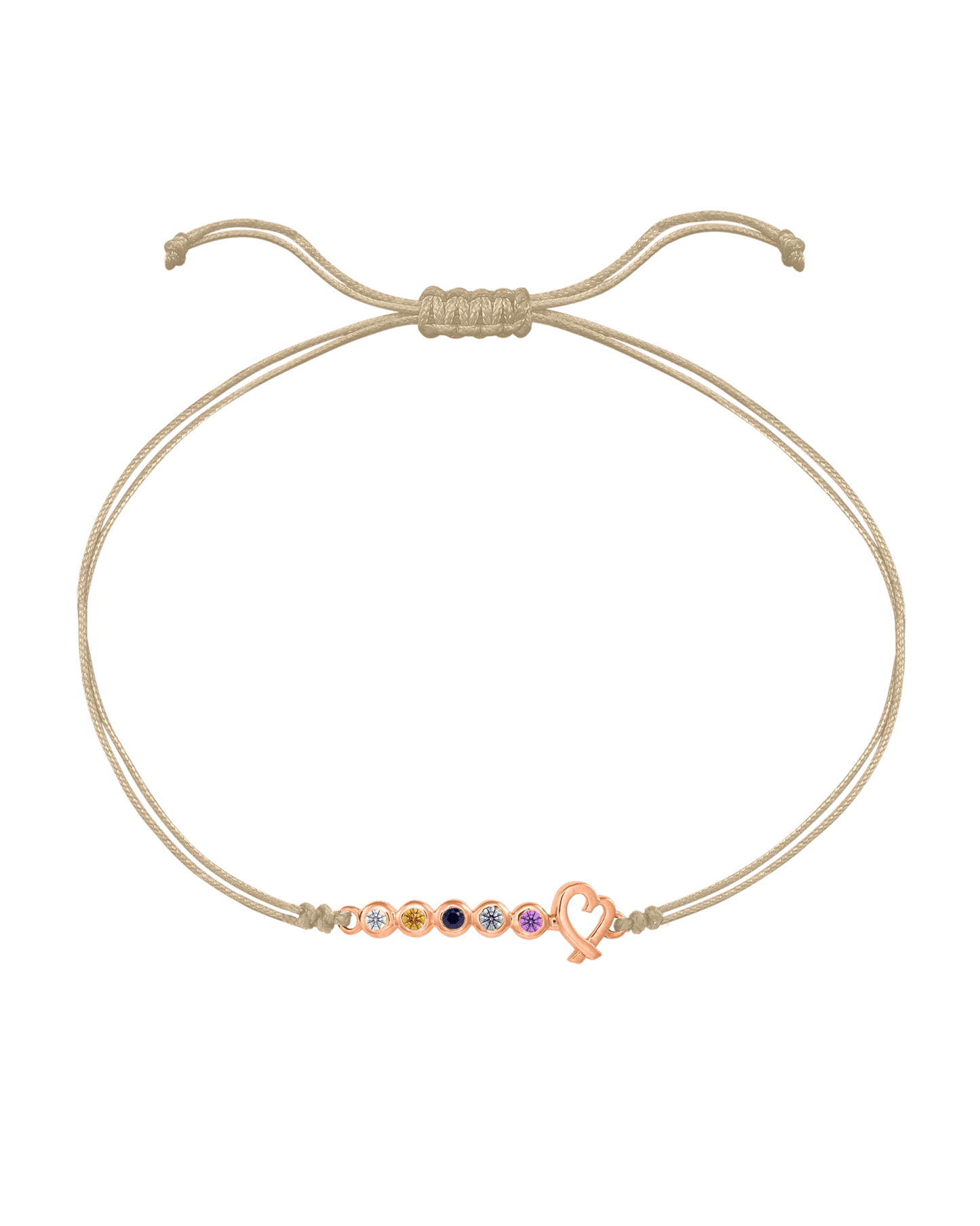 Bracelet Pierres Précieuses Mon Amour - Or Rose 14 carats Bracelets 14K Solid Gold Sable 2 