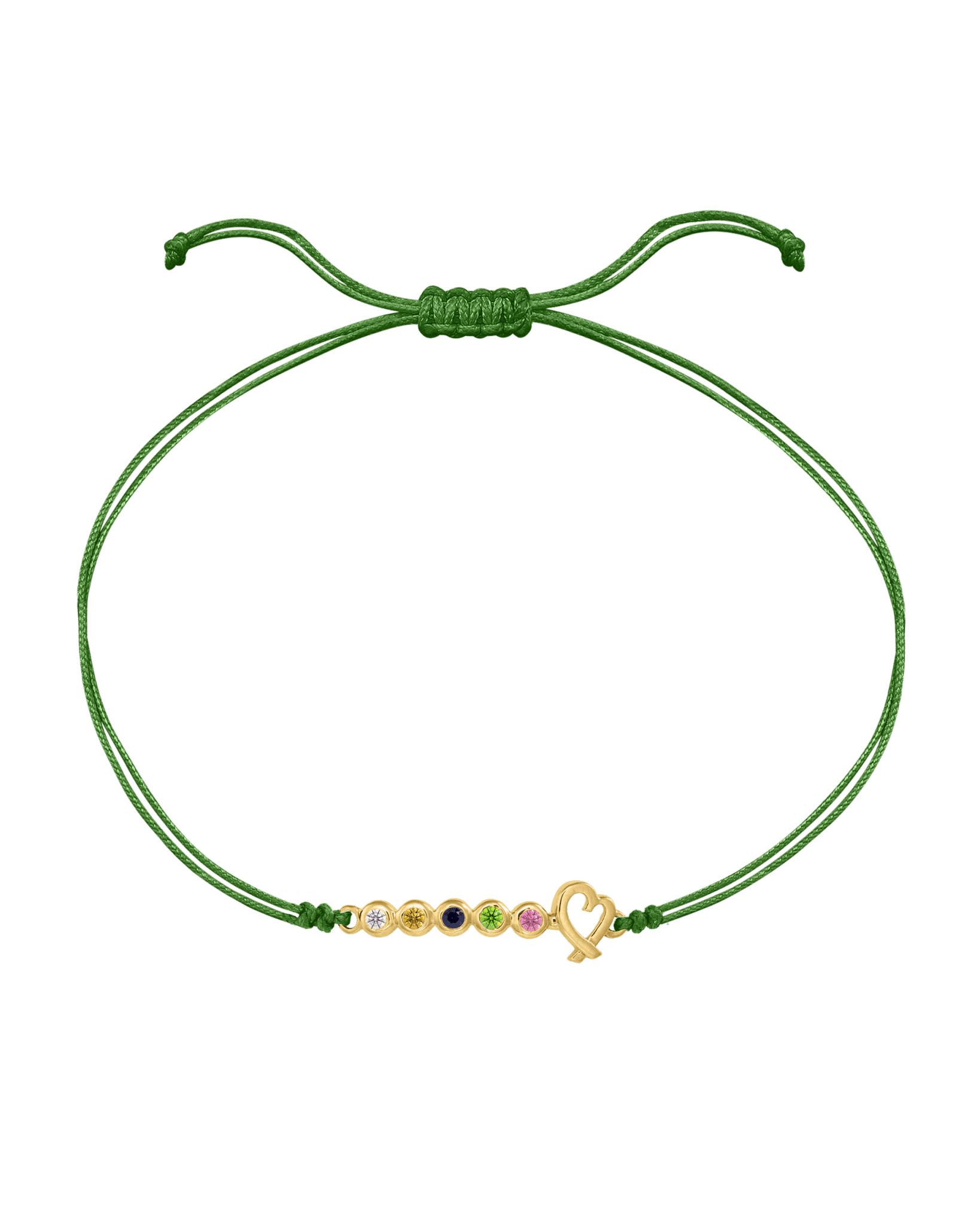 Bracelet Pierres Précieuses Mon Amour - Or Jaune 14 carats Bracelets 14K Solid Gold Menthe 2 