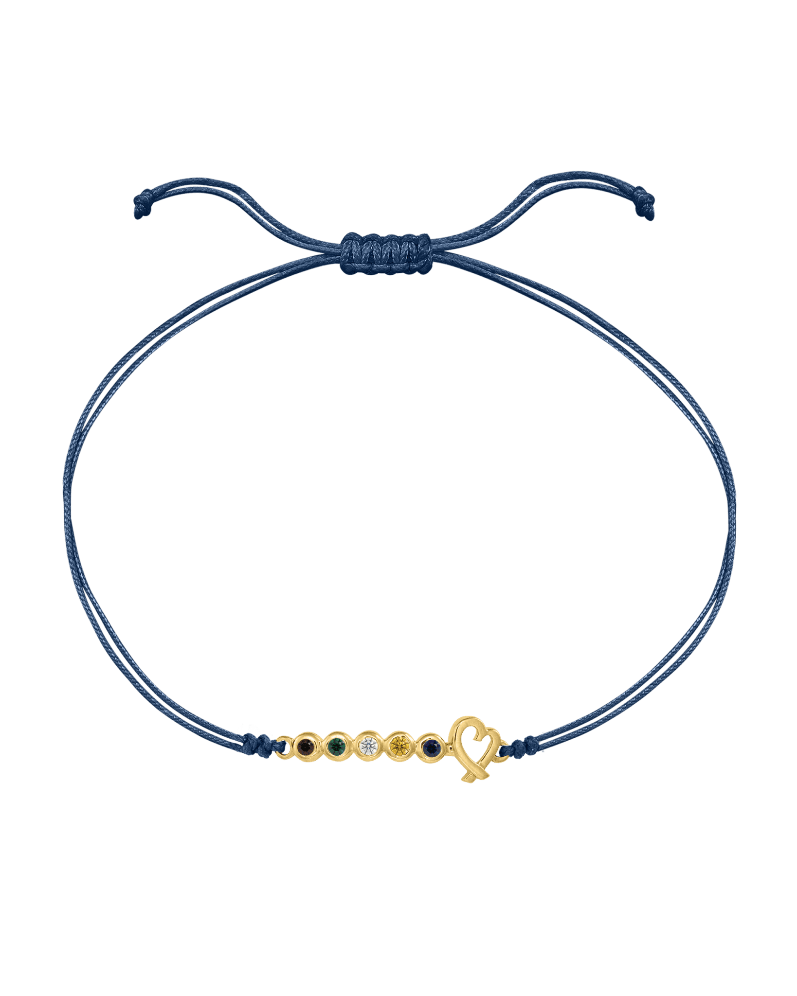 Bracelet Pierres Précieuses Mon Amour - Or Jaune 14 carats Bracelets 14K Solid Gold Bleu Indigo 2 