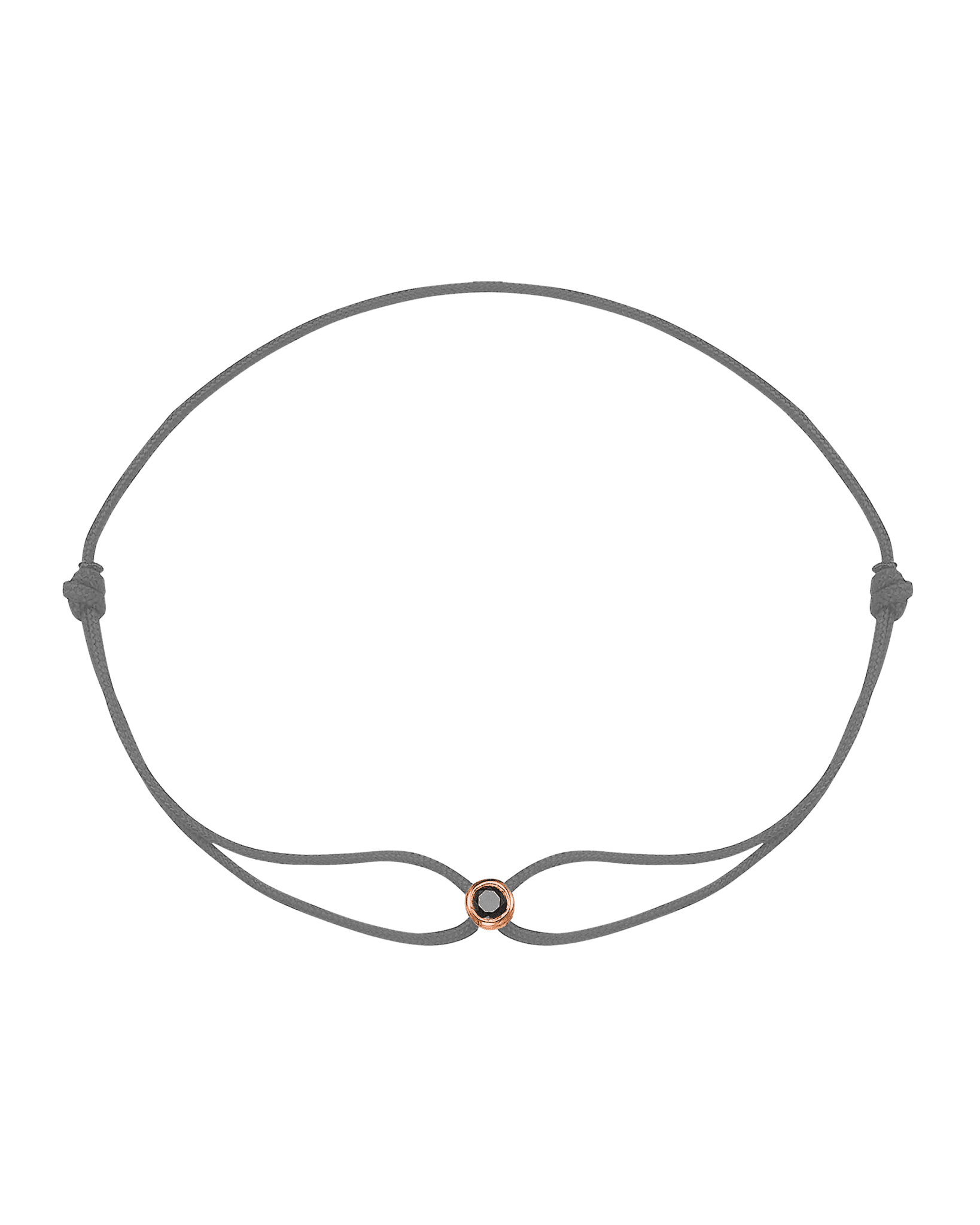 Le String of Love Diamant Noir - Or Rose 14 carats Bracelets magal-dev Grey 