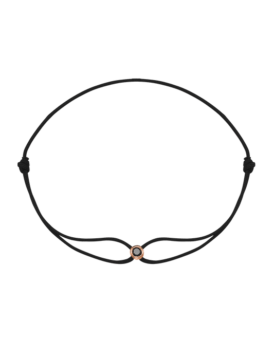 Le String of Love Diamant Noir - Or Rose 14 carats Bracelets magal-dev Black 