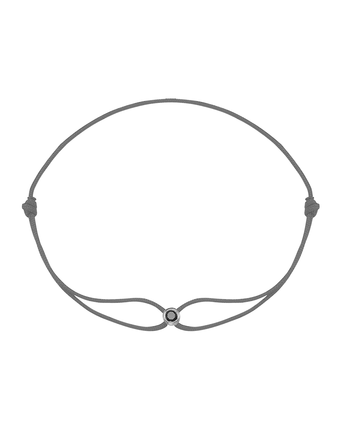 Le String of Love Diamant Noir - Or Blanc 14 carats Bracelets magal-dev Grey 