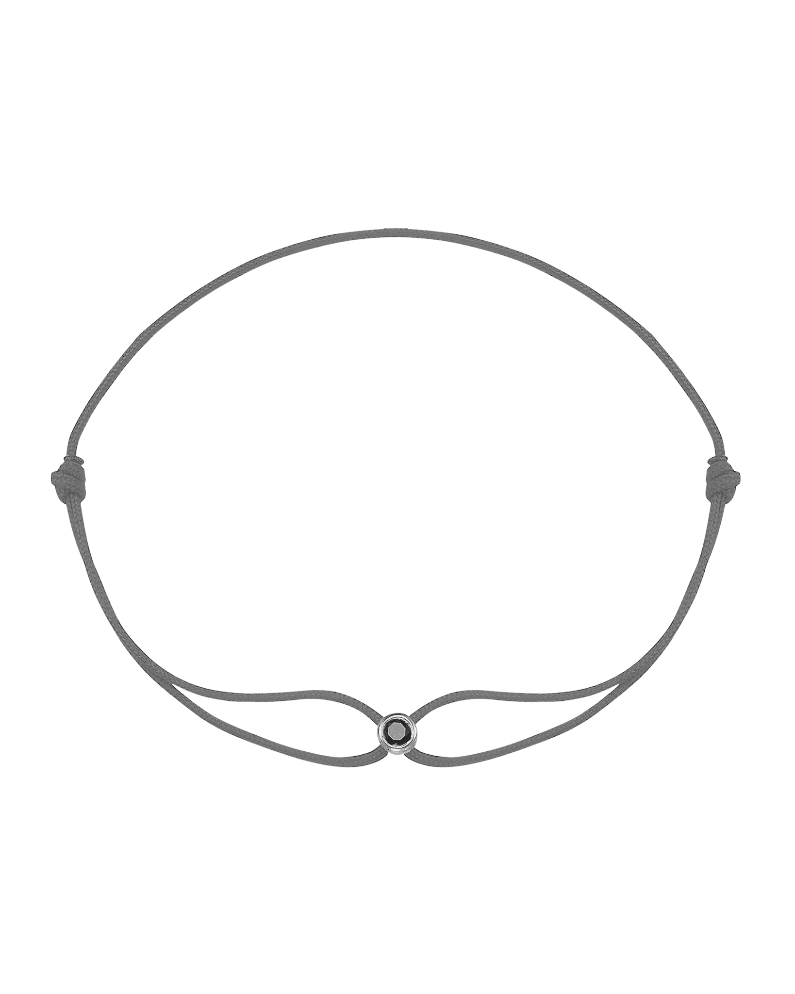 Le String of Love Diamant Noir - Or Blanc 14 carats Bracelets magal-dev Grey 