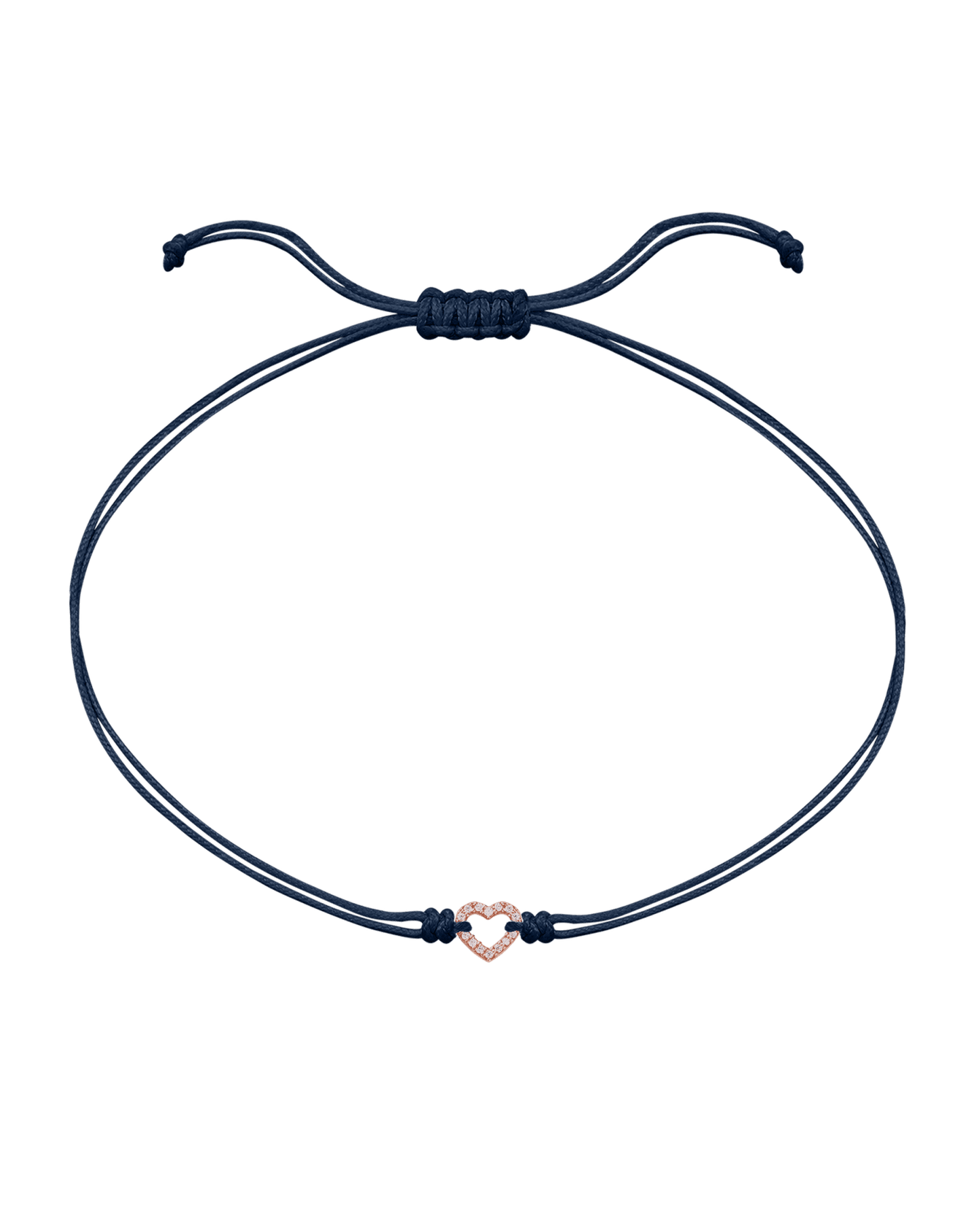 Le String of Love Mon Coeur - Or Rose 14 carats Bracelets magal-dev Bleu Marine 