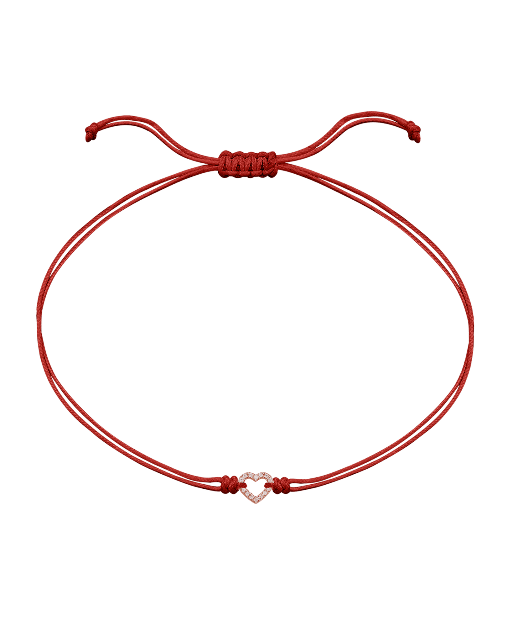 Le String of Love Mon Coeur - Or Rose 14 carats Bracelets magal-dev Rouge 