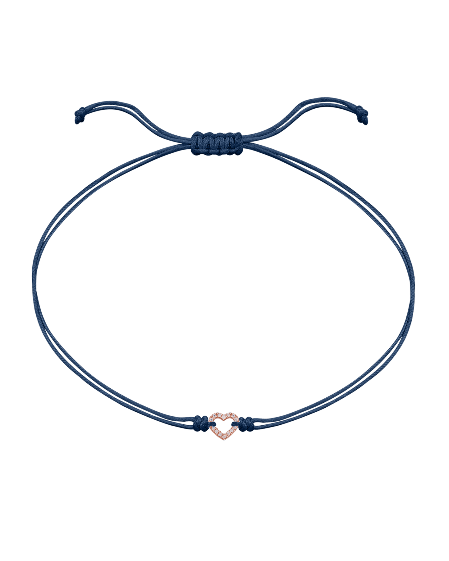 Le String of Love Mon Coeur - Or Rose 14 carats Bracelets magal-dev Bleu Indigo 