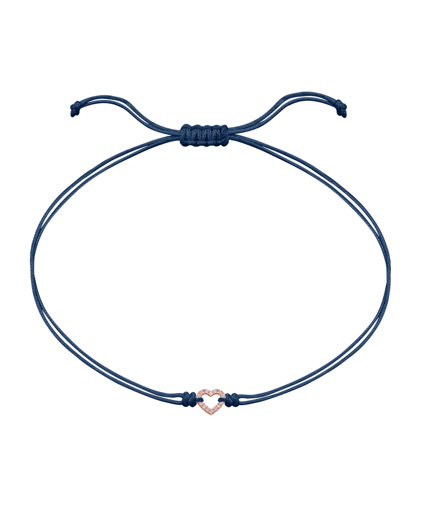 Le String of Love Mon Coeur - Or Rose 14 carats Bracelets magal-dev Bleu Indigo 