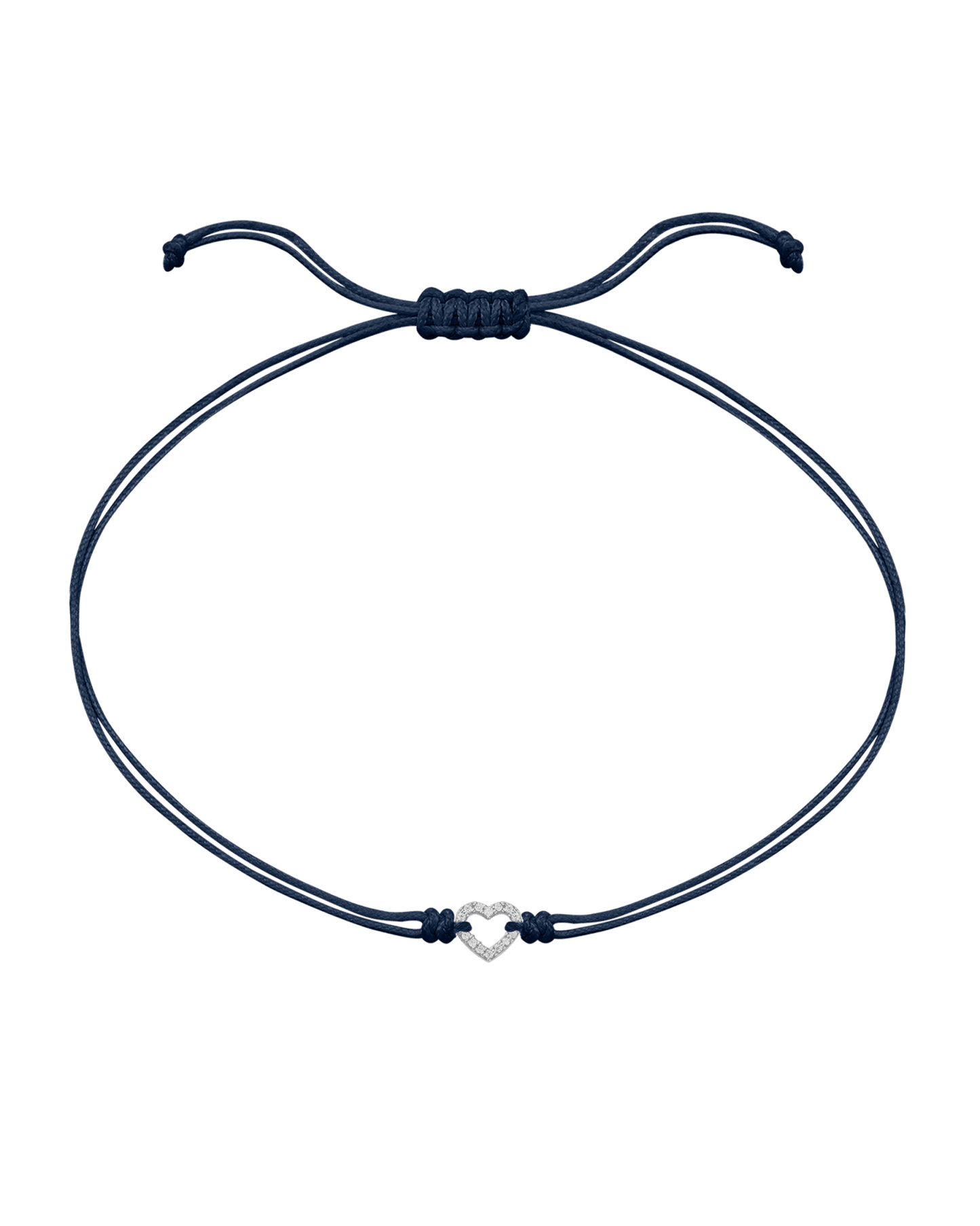 Le String of Love Mon Coeur - Or Blanc 14 carats Bracelets magal-dev Bleu Marine 