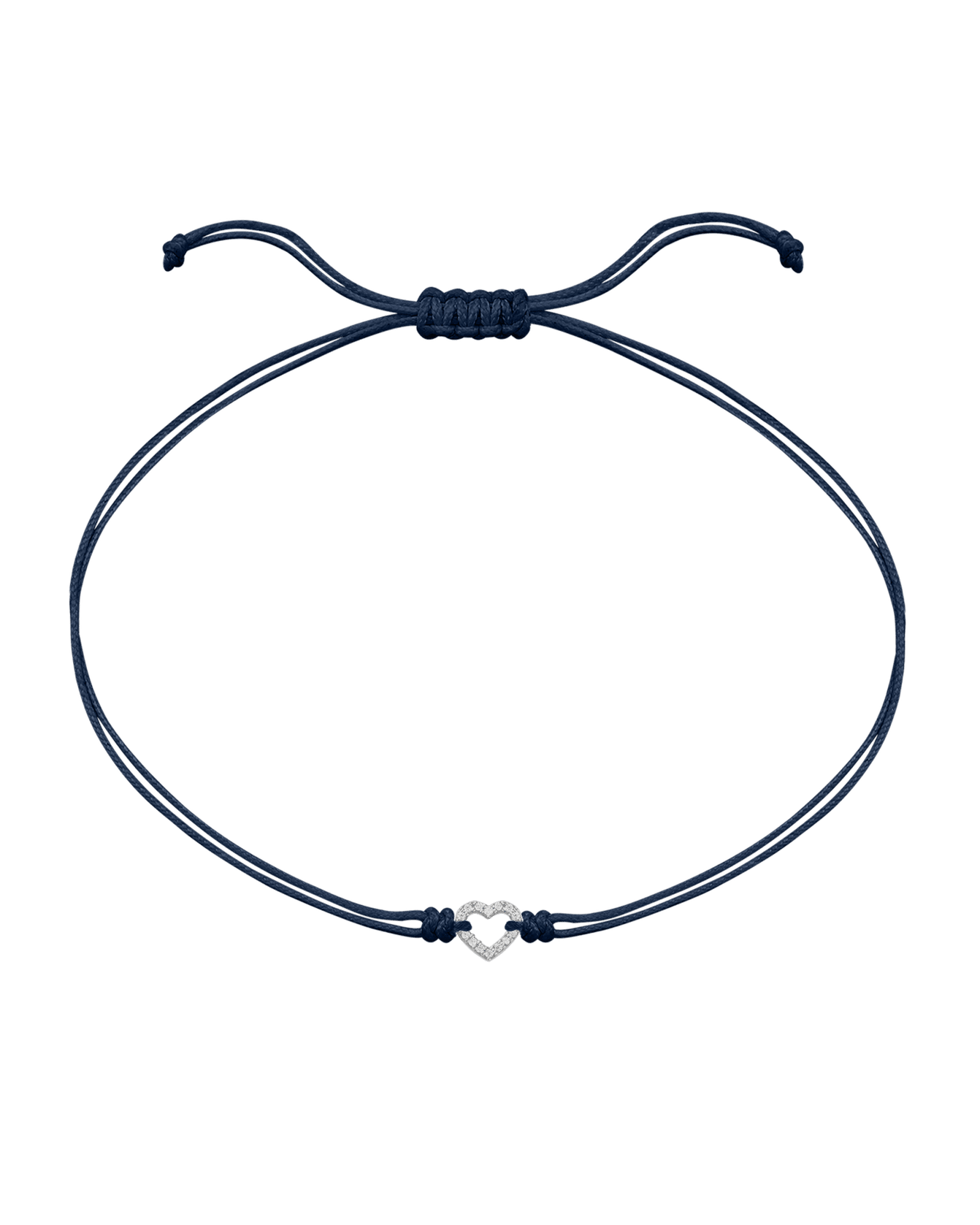 Le String of Love Mon Coeur - Or Blanc 14 carats Bracelets magal-dev Bleu Marine 