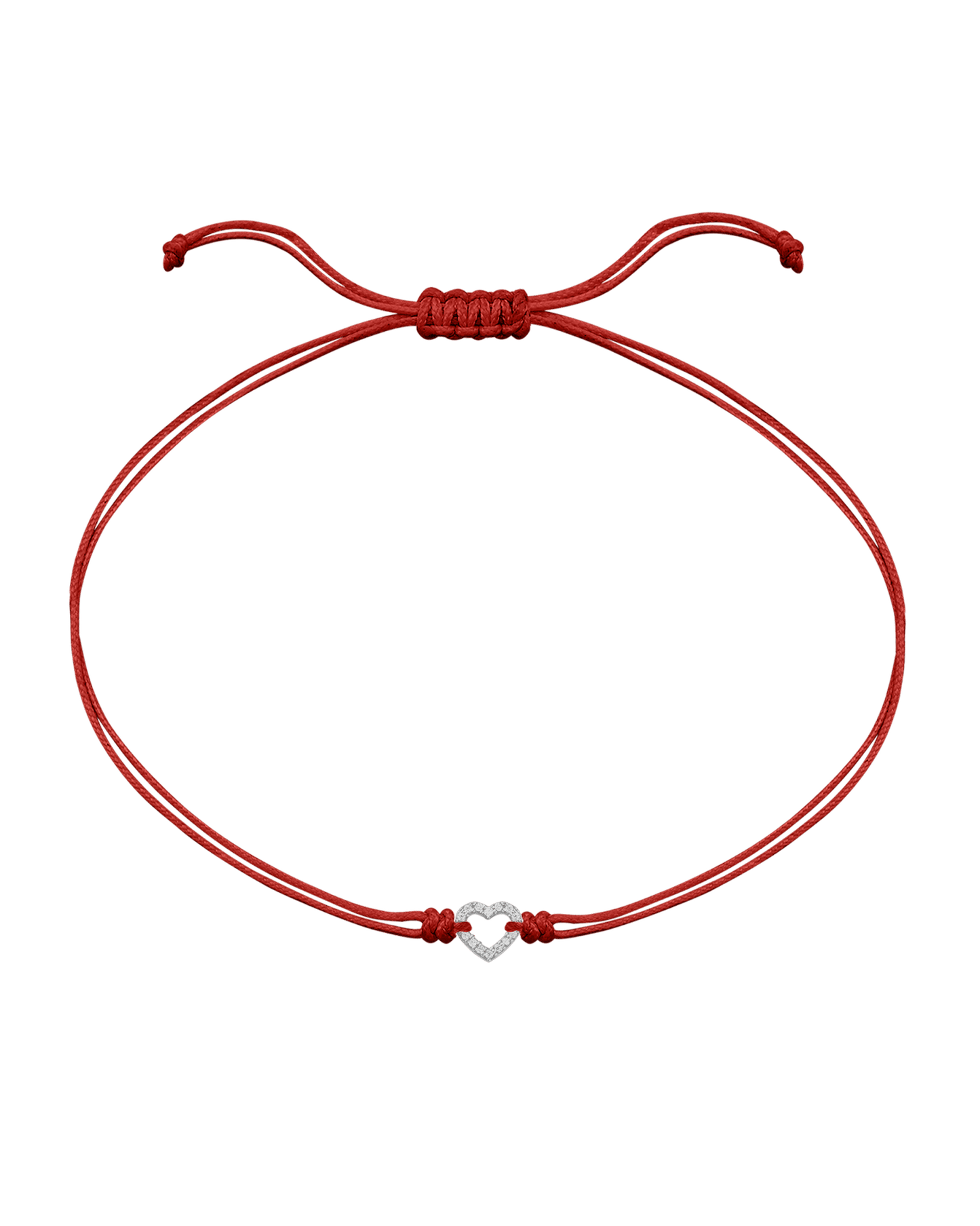 Le String of Love Mon Coeur - Or Blanc 14 carats Bracelets magal-dev Rouge 