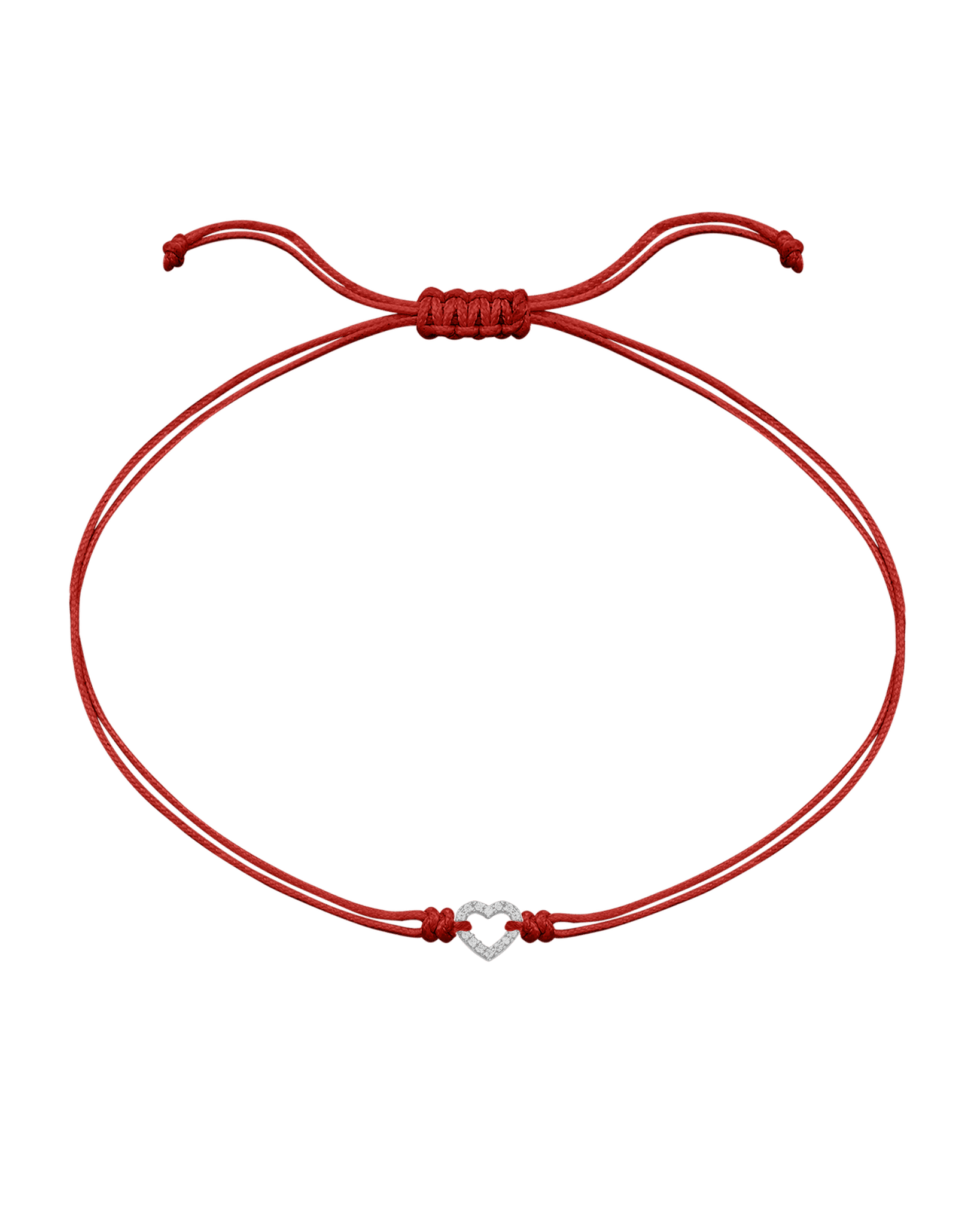 Le String of Love Mon Coeur - Or Blanc 14 carats Bracelets magal-dev Rouge 