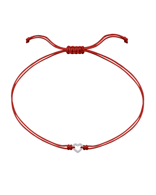 Le String of Love Mon Coeur - Or Blanc 14 carats Bracelets magal-dev Rouge 