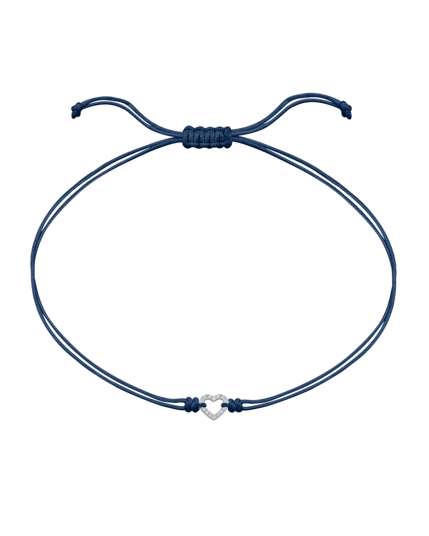 Le String of Love Mon Coeur - Or Blanc 14 carats Bracelets magal-dev Bleu Indigo 